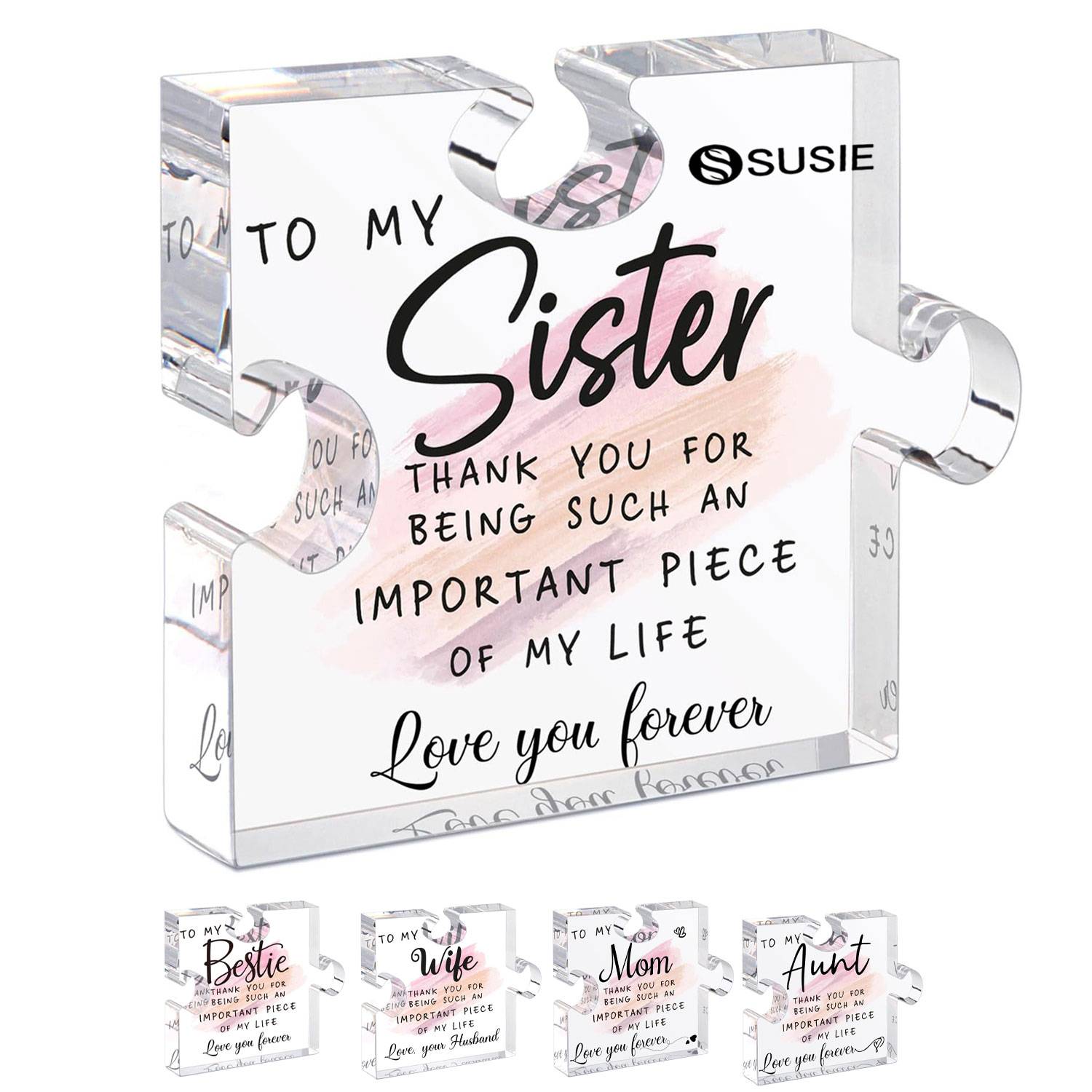 Acrylic Puzzle Plaque Desk Display Unique Present Decoration