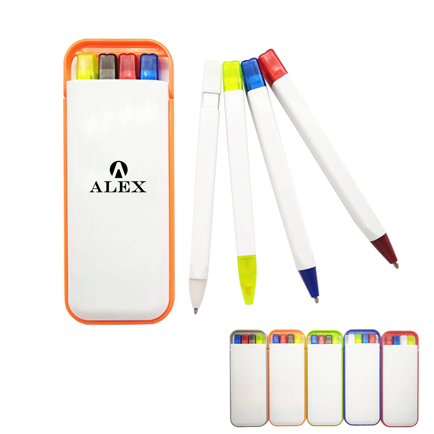 Ballpoint Pen Highlighter Pencil Combination Set