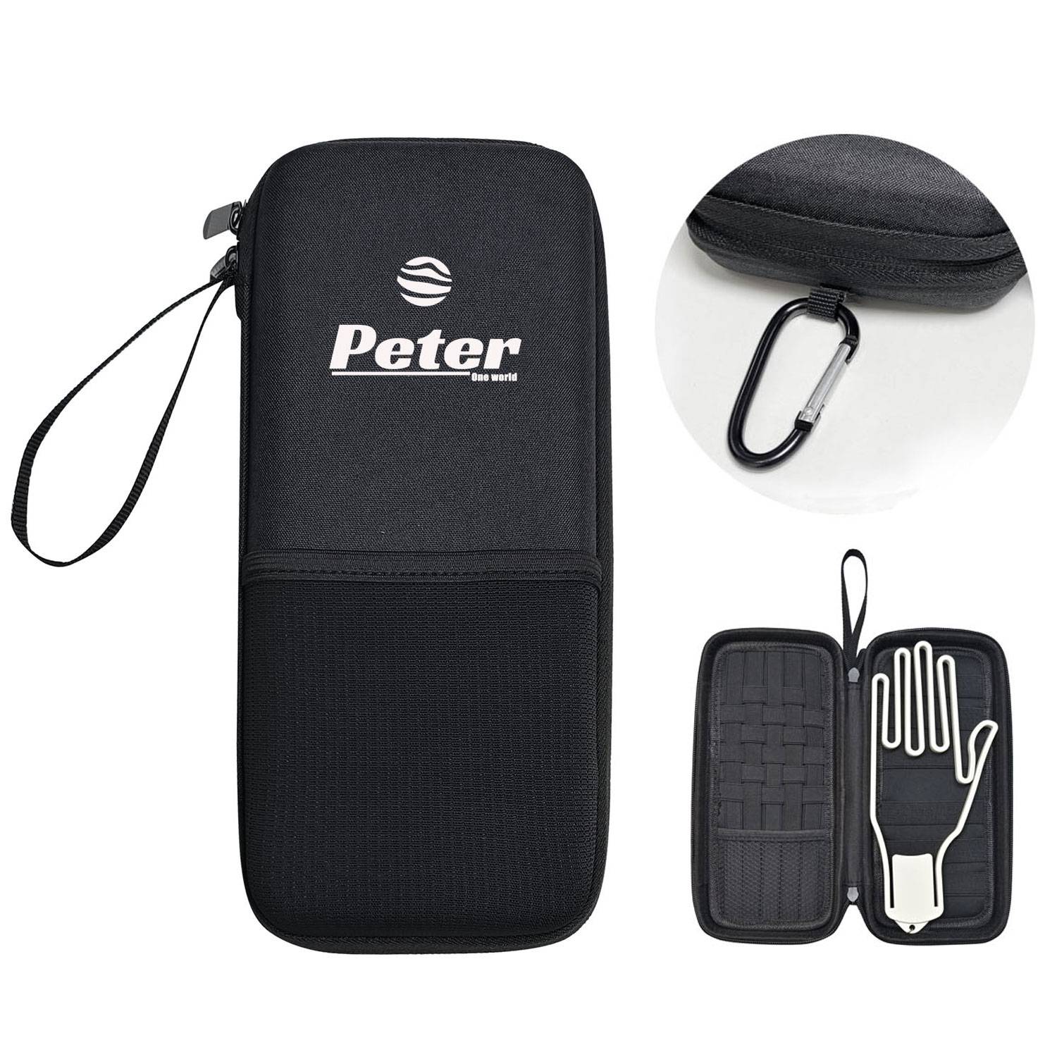 Waterproof EVA Golf Glove Storage Case w/ Carabiner