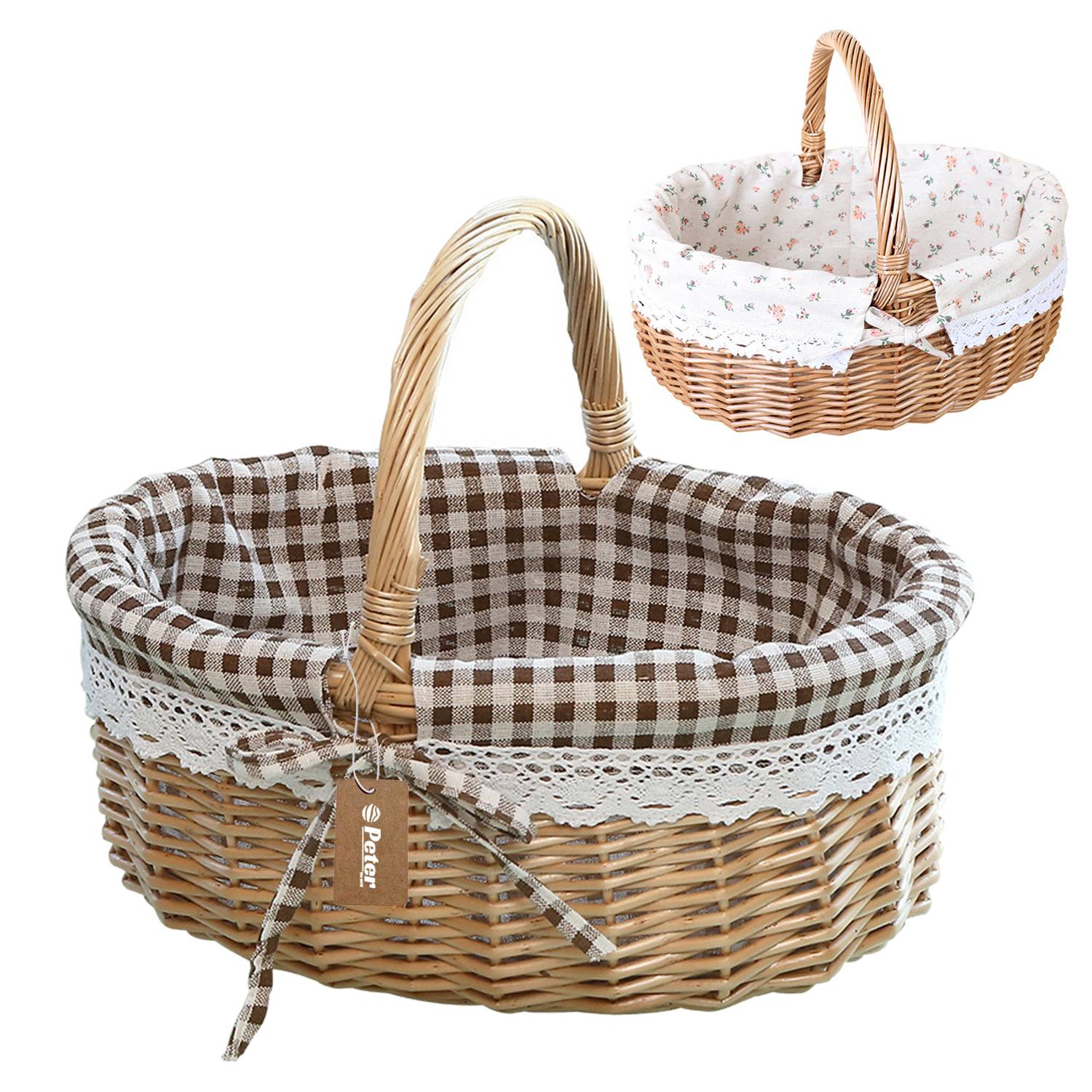 Rattan Picnic Basket With Handle