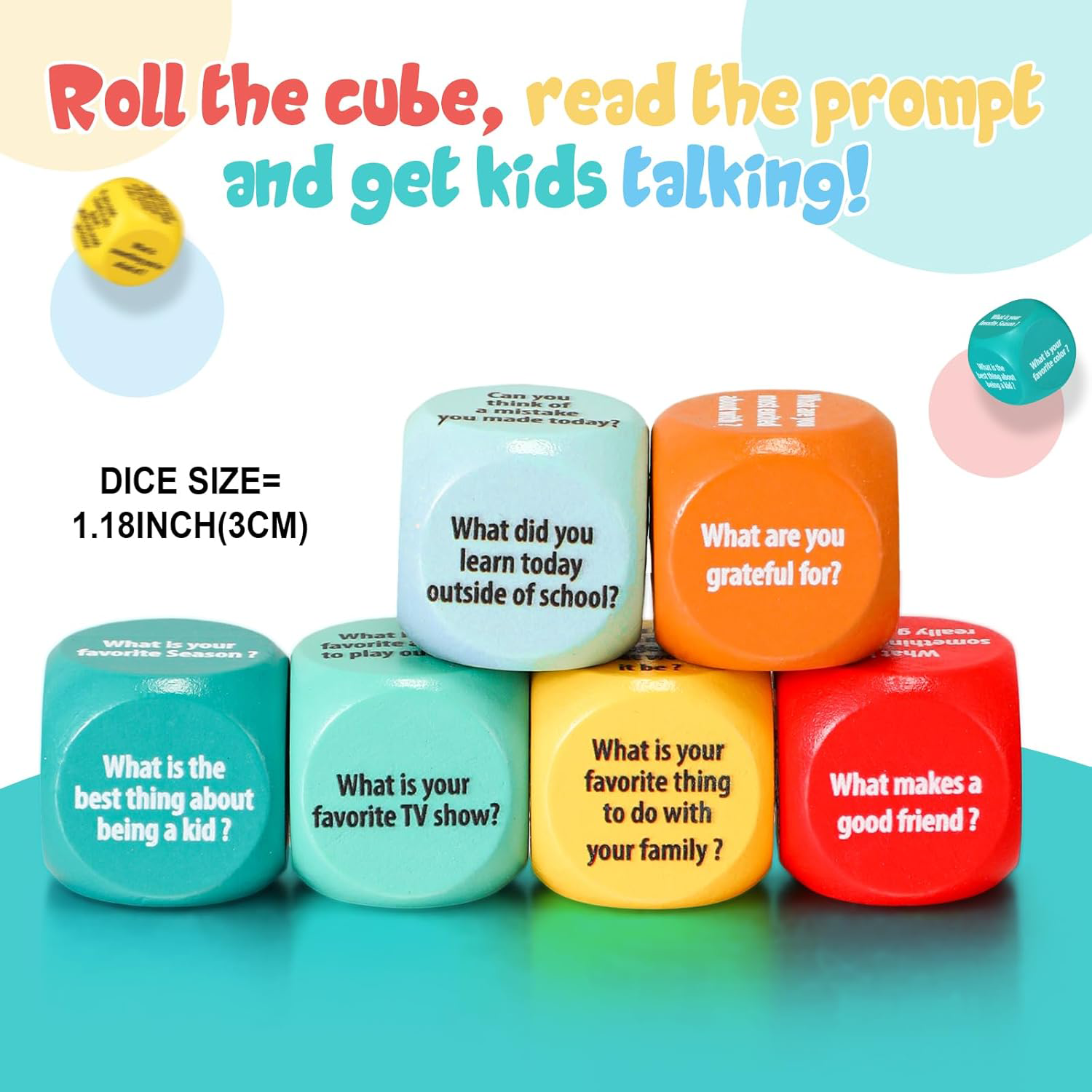 PU Foam Dice Cube Stress Reliever Conversation Toy - Image 8