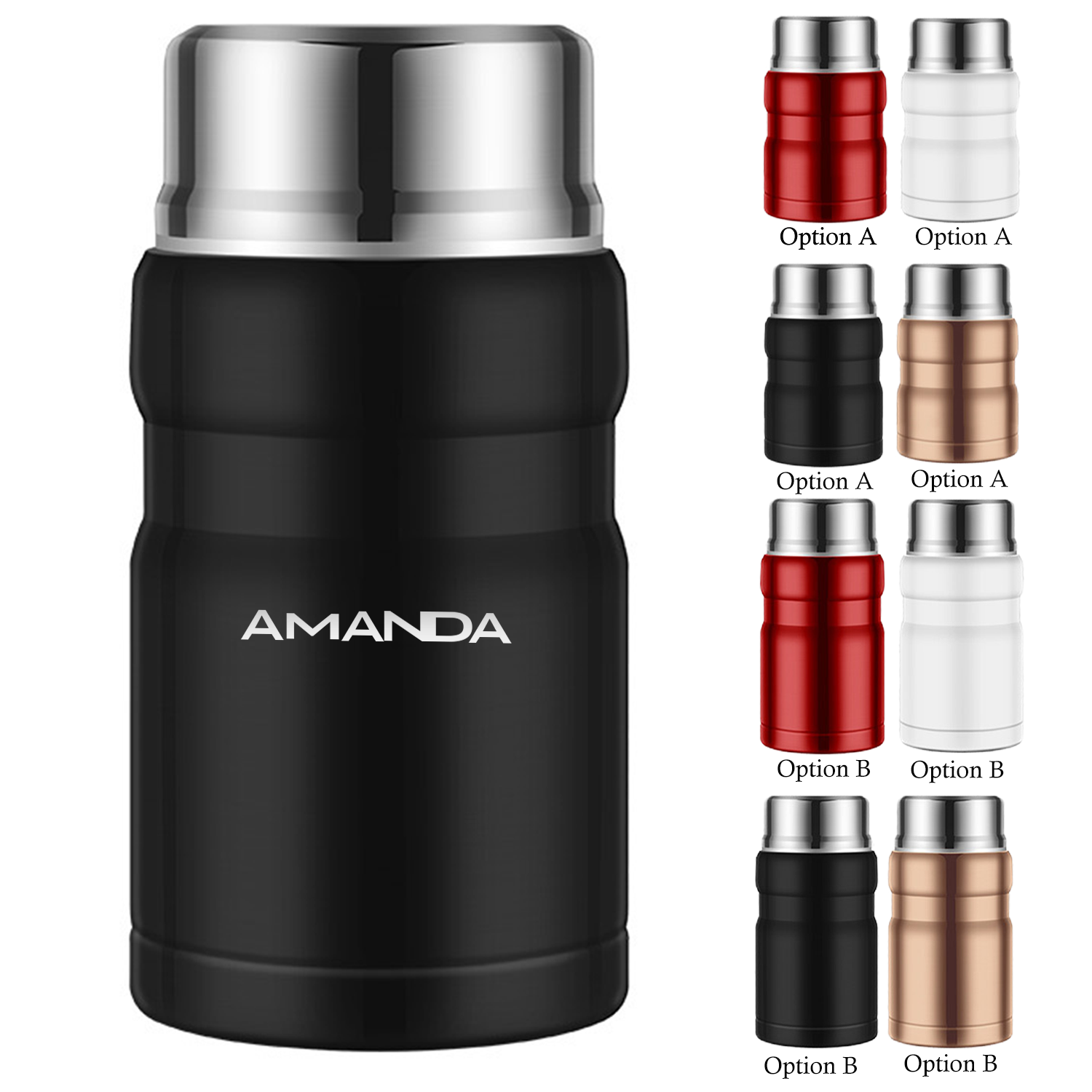 17 25 oz Sturdy Spacious Stainless Steel Insulated Food Jar