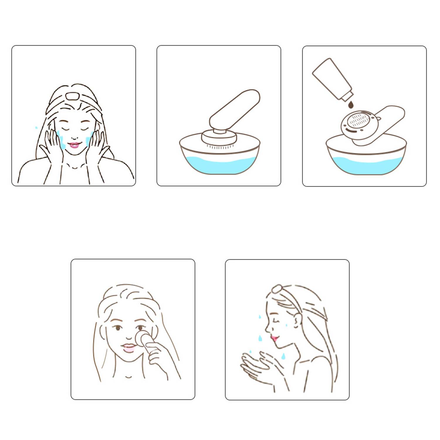 Waterproof silicone pore cleaning ultrasonic facial cleanser - Image 3