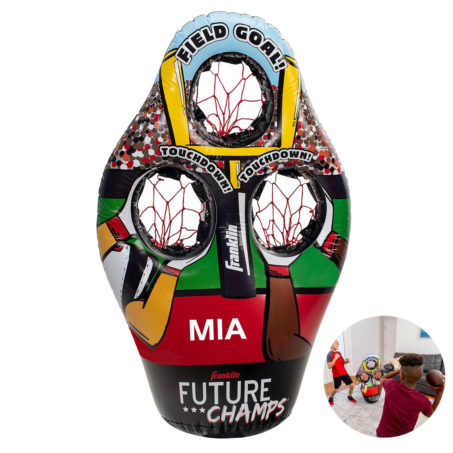 PVC Inflatable tumbler football thrower