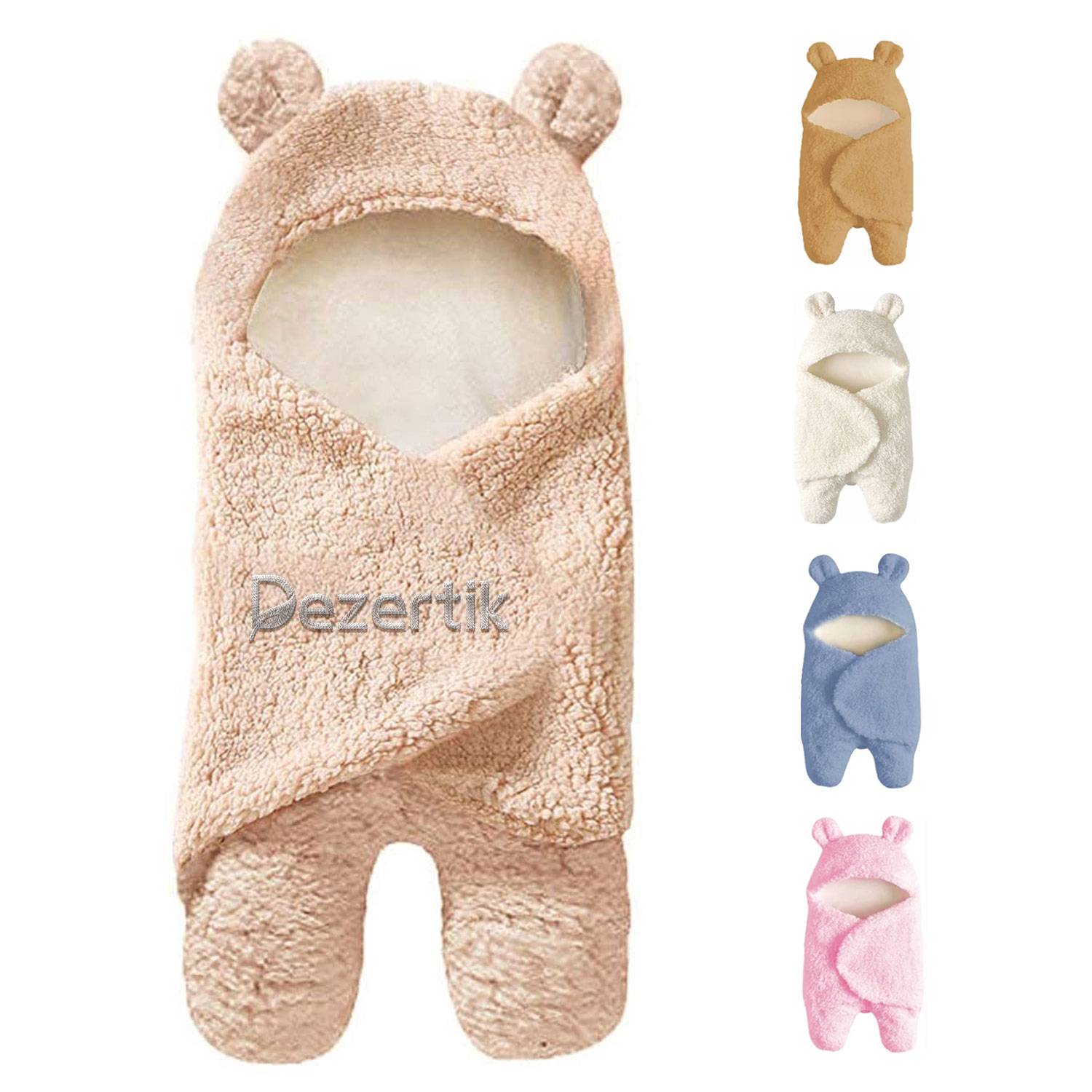 Super Soft Newborn Sleeping Bag with Plush Blanket Wrap