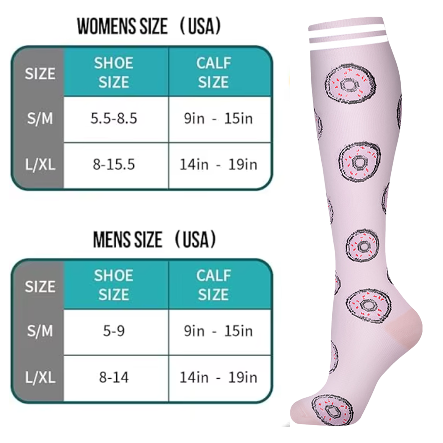 Polyester Non Slip Moisture Wicking Sport Calf Socks - Image 7