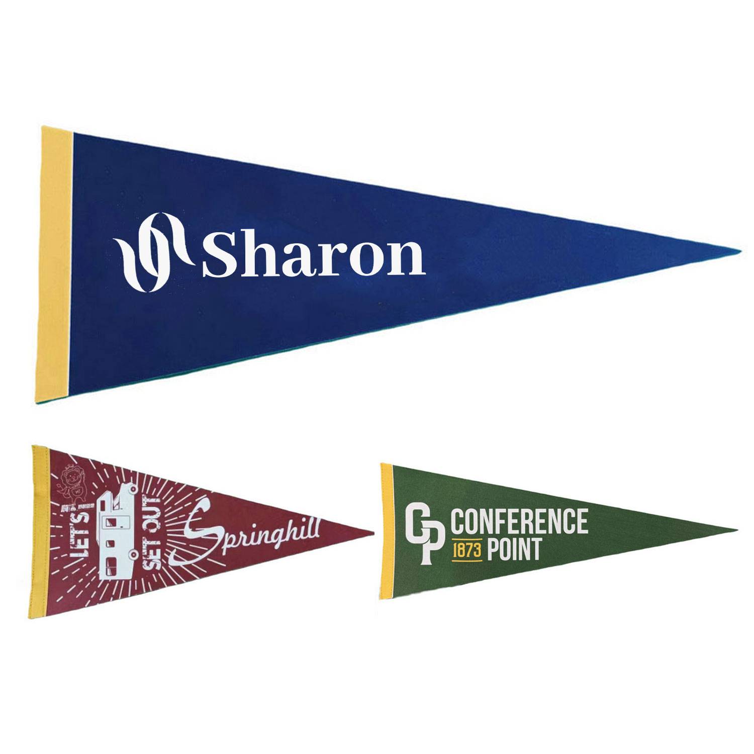 9" x 24" Colored Felt Pennant