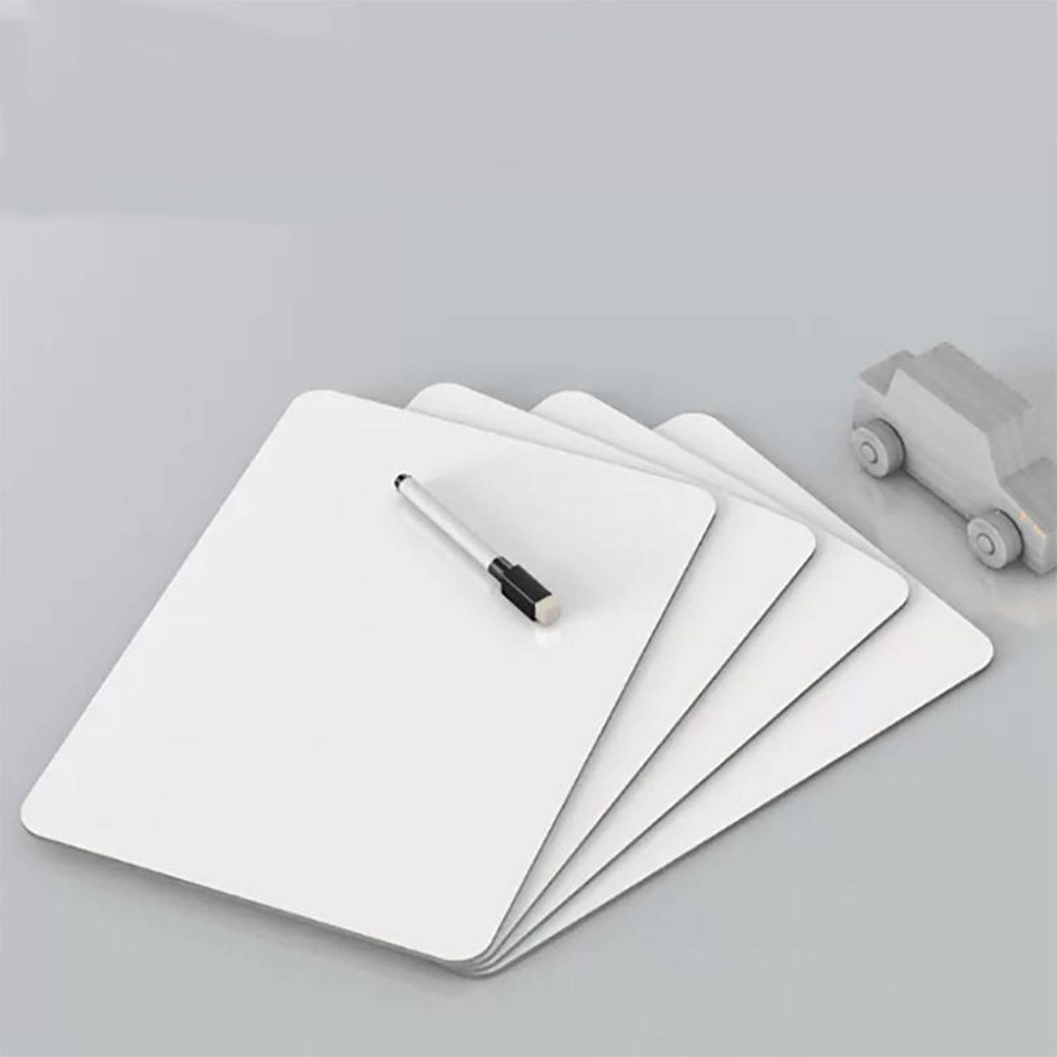 Small Double-Sided Reusable Erasable Plastic White Board - Image 3