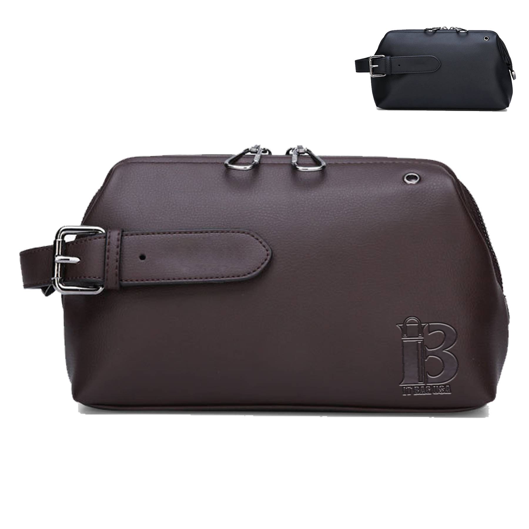 PU Men's large capacity soft leather handbag wallet