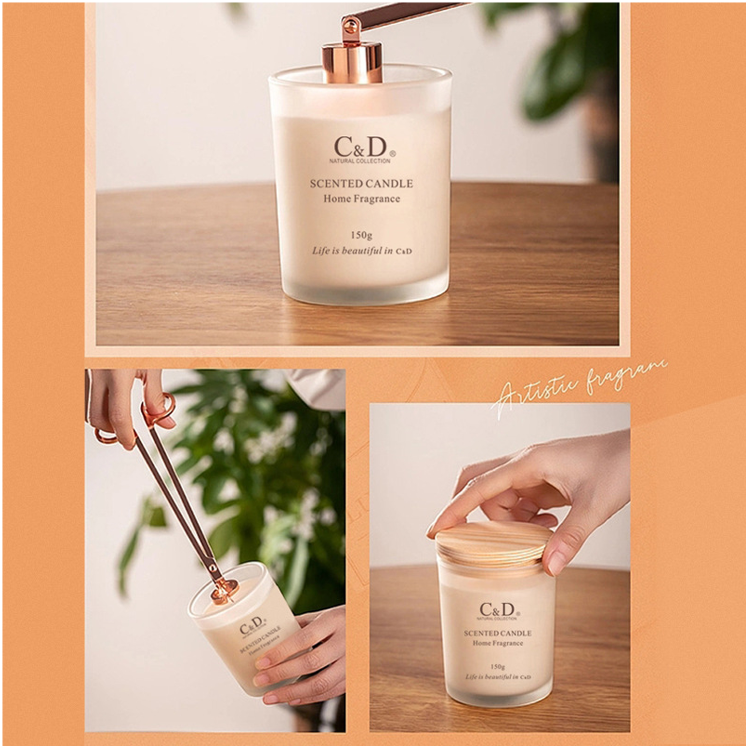 Scented Glass Candle - Image 4