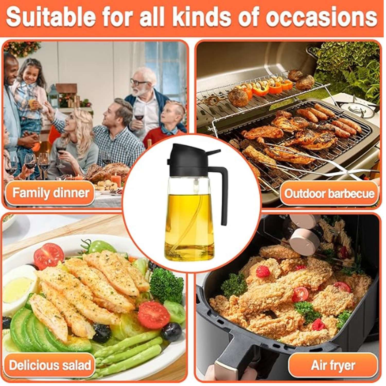 16oz Oil Dispenser Bottle for Kitchen - Image 4