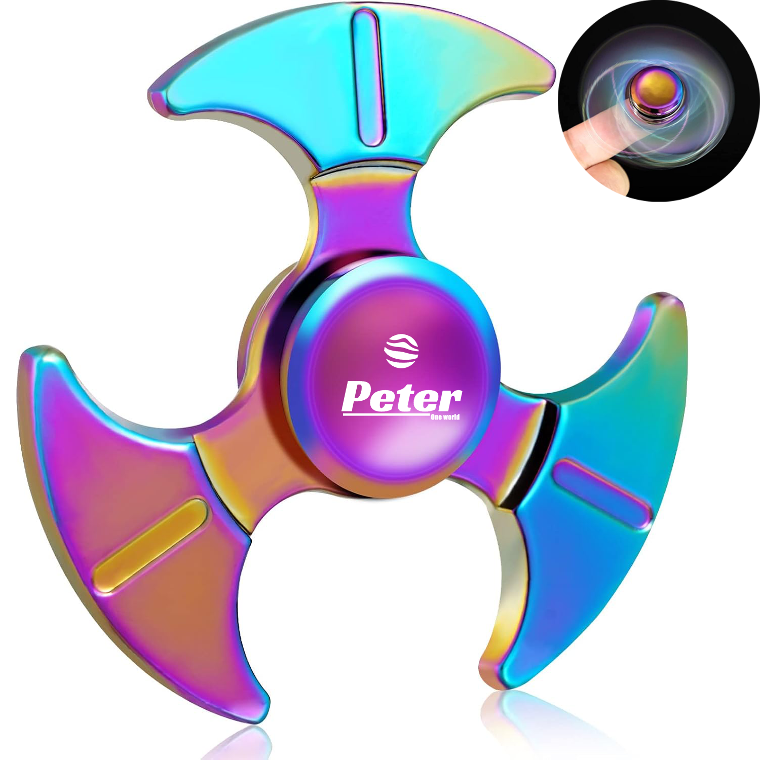 Stainless Steel Finger Fidget Spinner Anxiety Reducer Toy