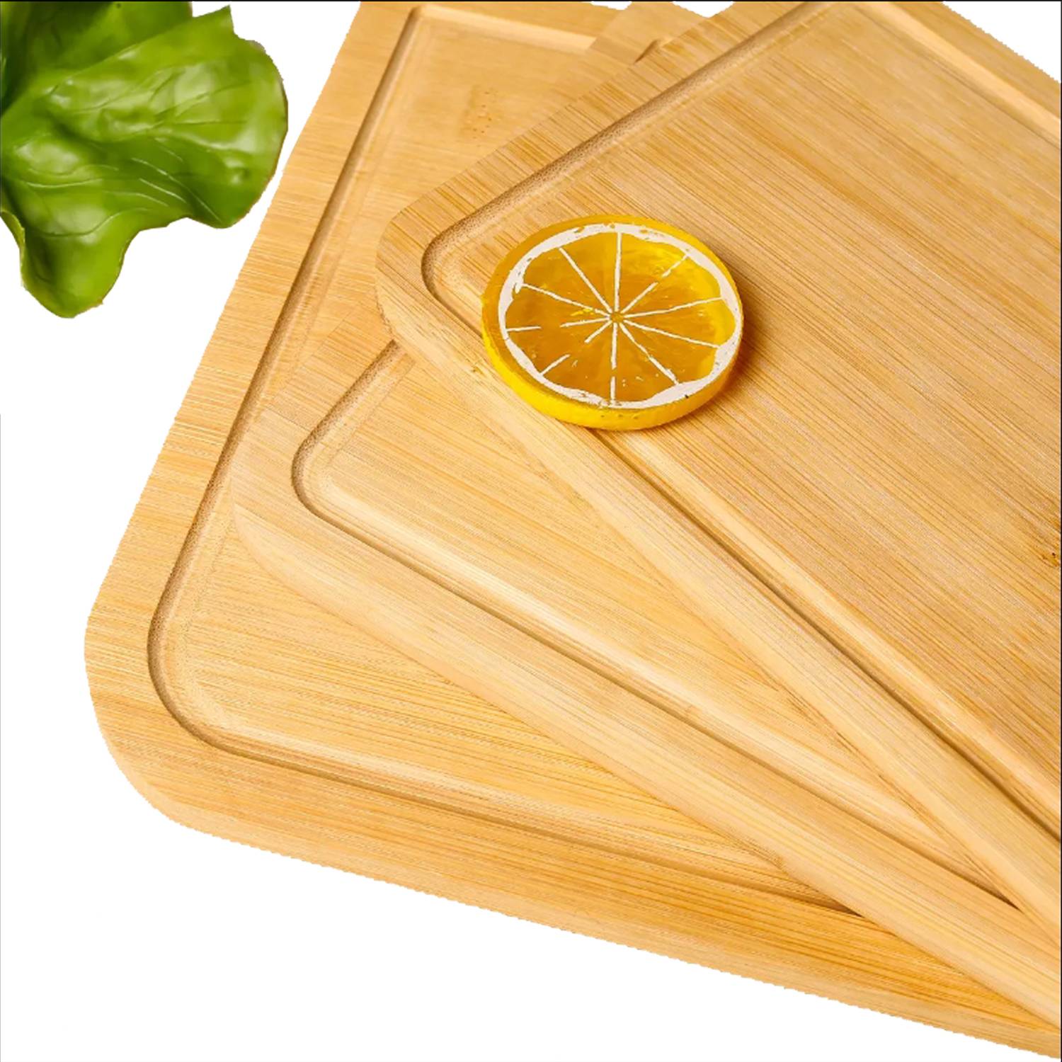 Double-Sided Household Bamboo Cutting Board w/ Groove - Image 3
