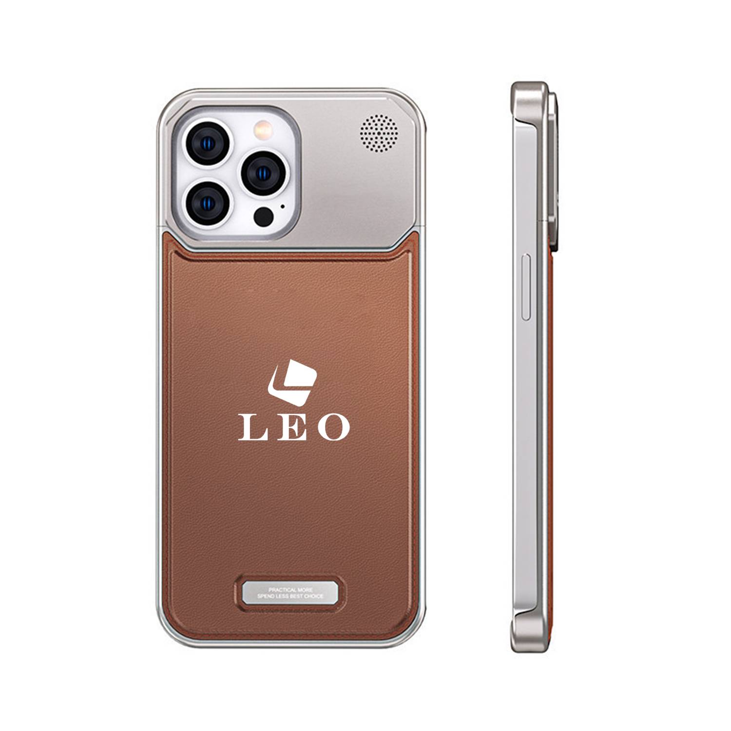 Magsafe Vegan Leather Case W/ Titanium Frame