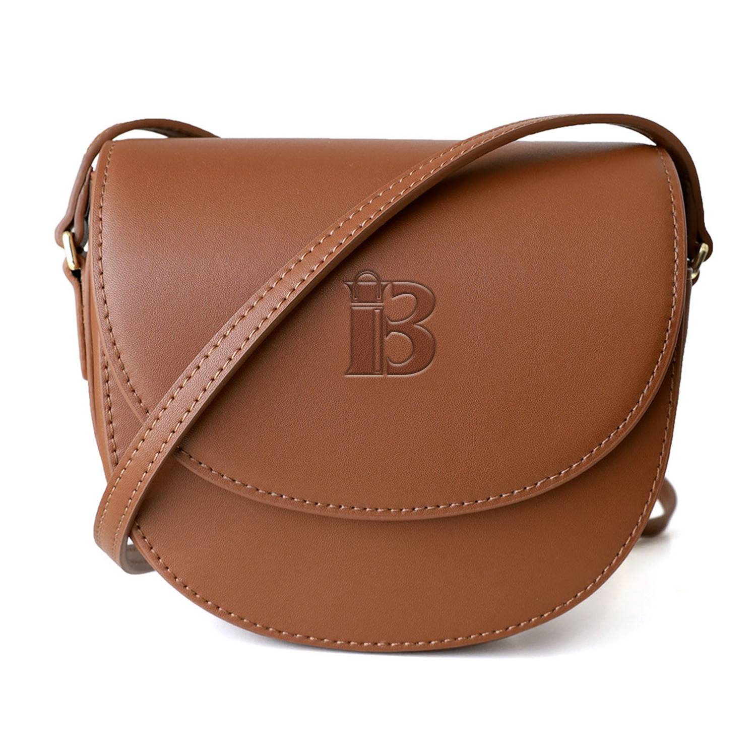PU Leather Saddle Crossbody Bags For Women