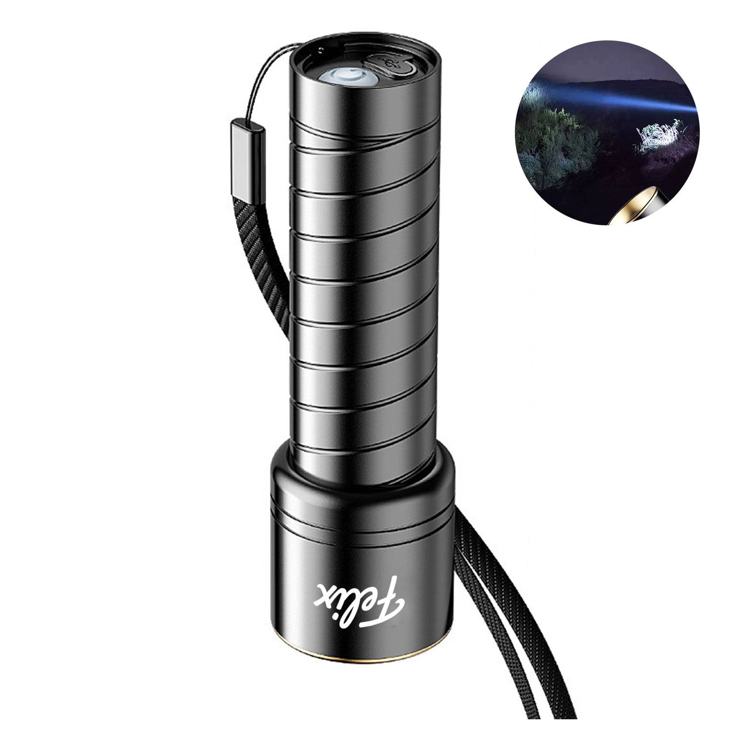 3-Mode Rechargeable Laser Flashlight - Portable for Outdoors