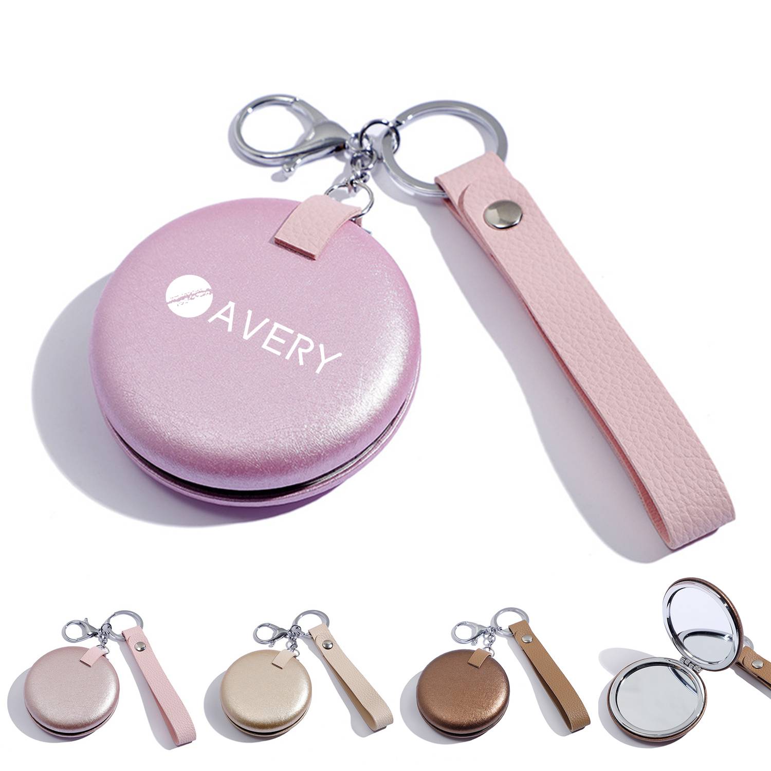 Compact Mirror With Keychain