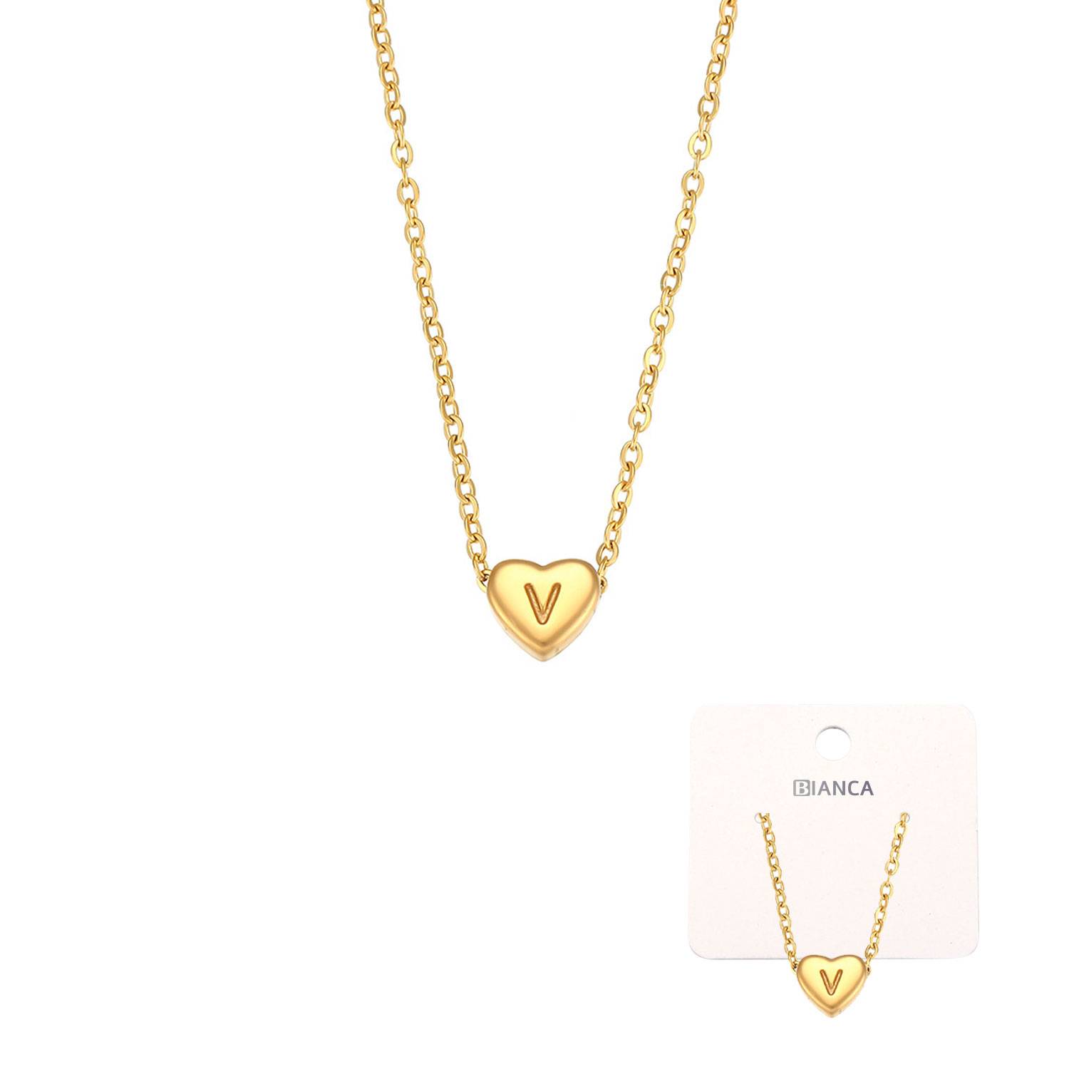 Letter Heart Necklace