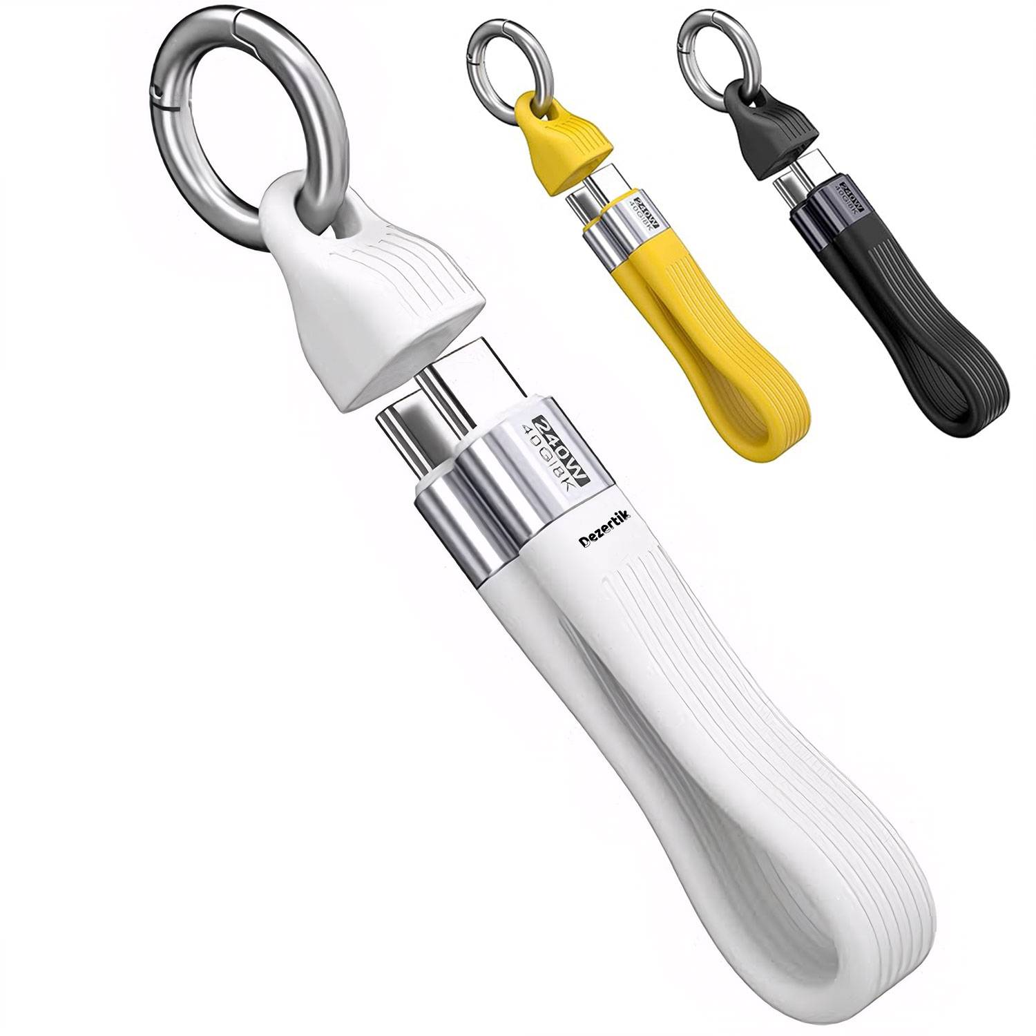 Portable Type-C Fast Charging Data Cable Keychain