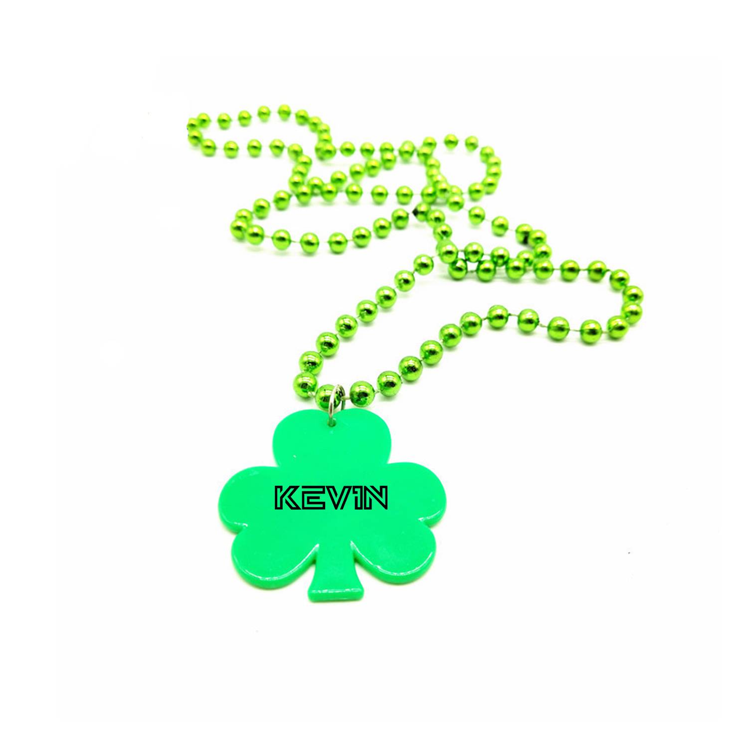 Shamrock Medallion Badge Necklace