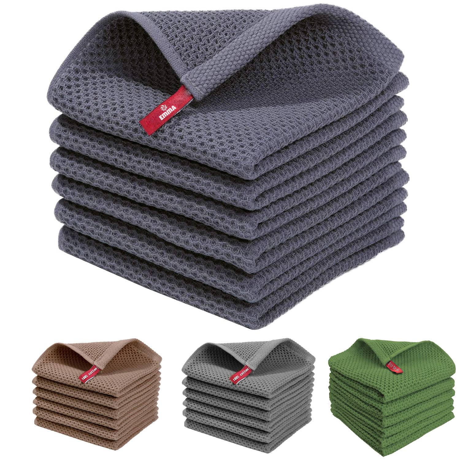 100% Cotton Waffle Weave Kitchen Dish Cloths