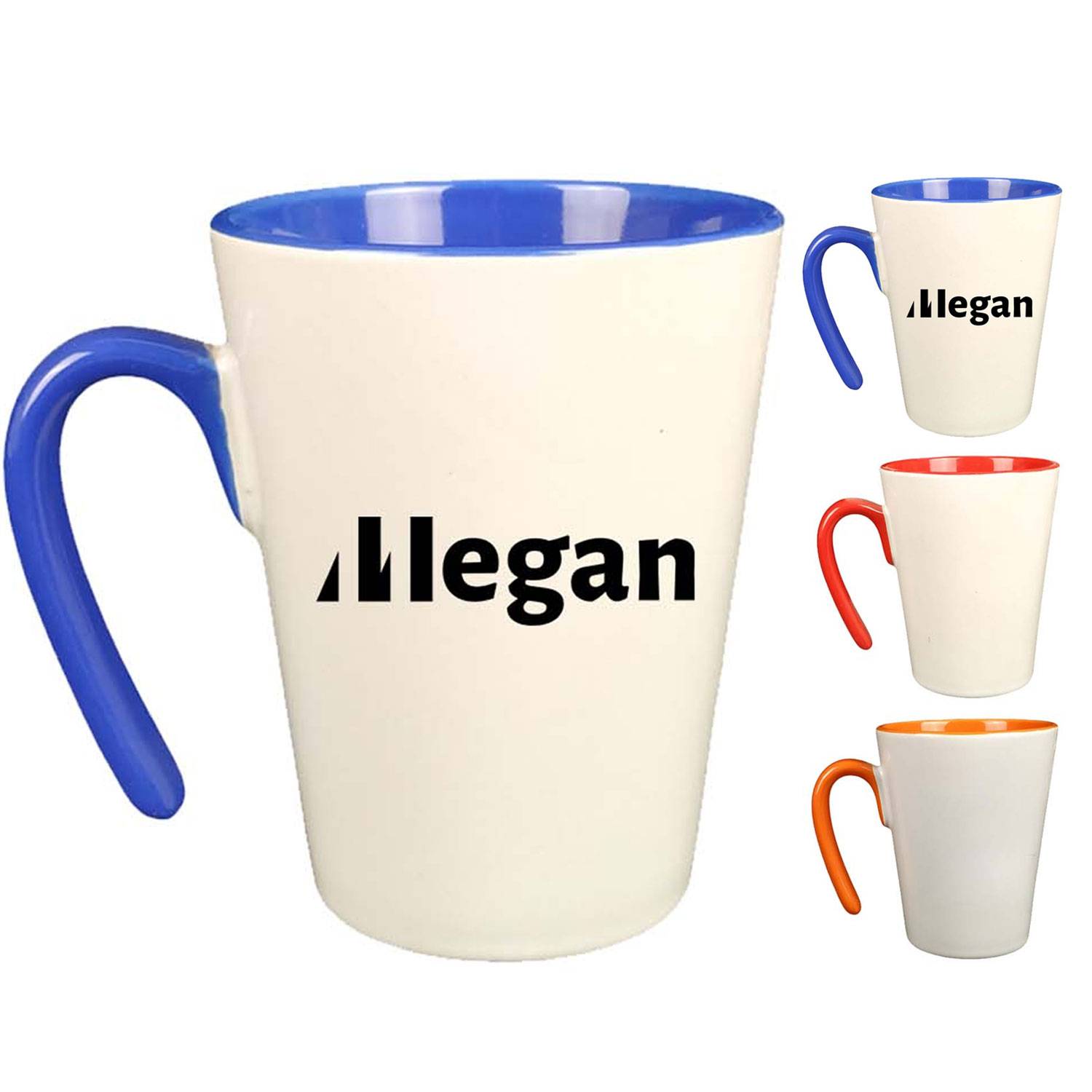 12OZ V-Shaped With Open Handle Ceramic Cup