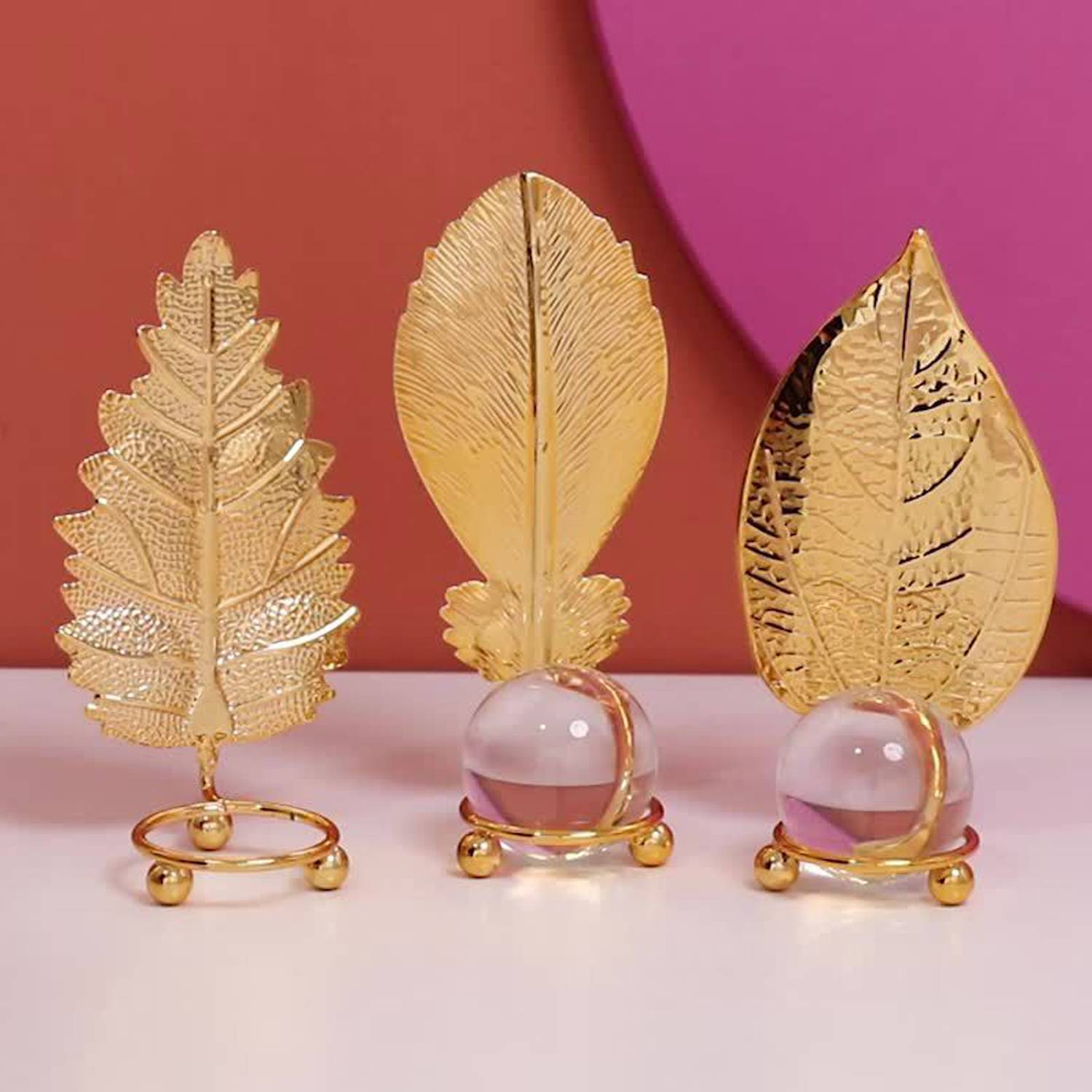 Iron Leaf and Crystal Ball Ornaments - Image 5