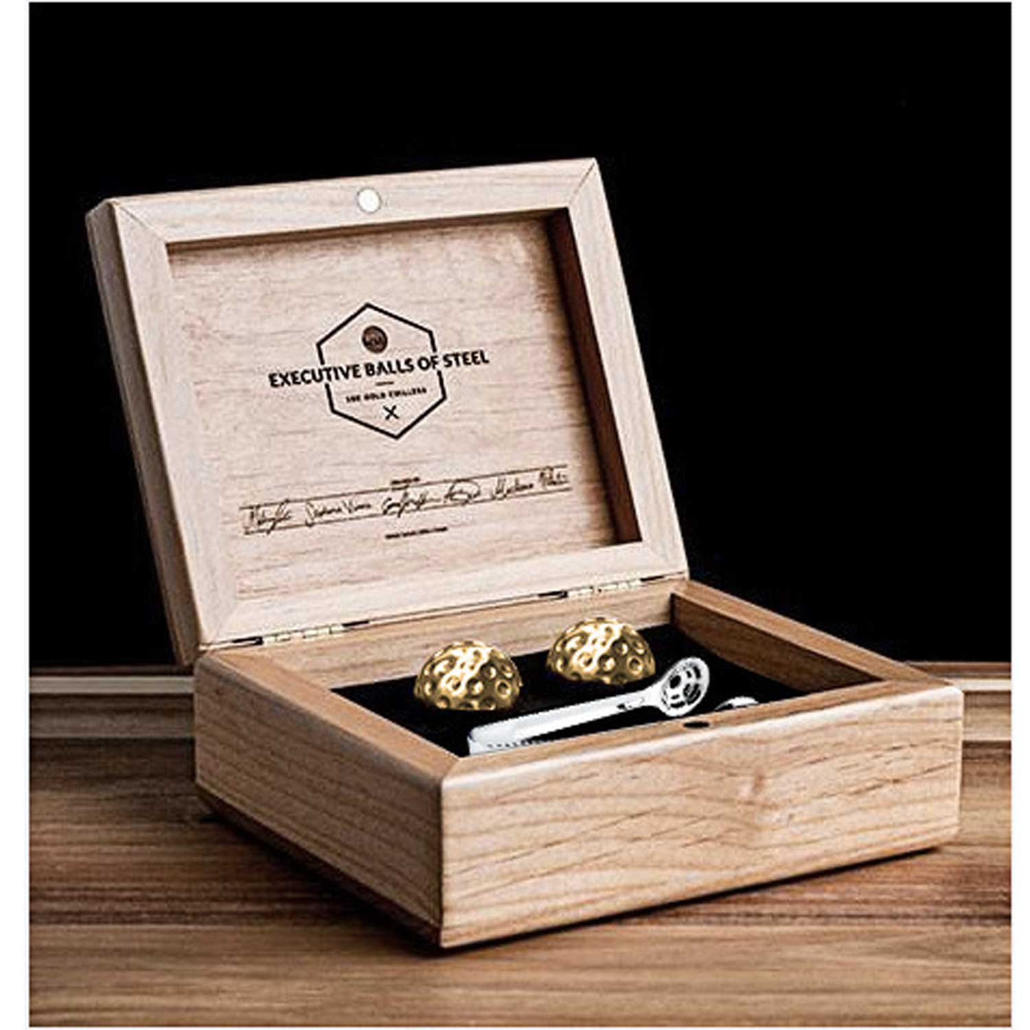 1.65in Steel Ice Balls - Golf Design Whiskey Chillers - Image 3