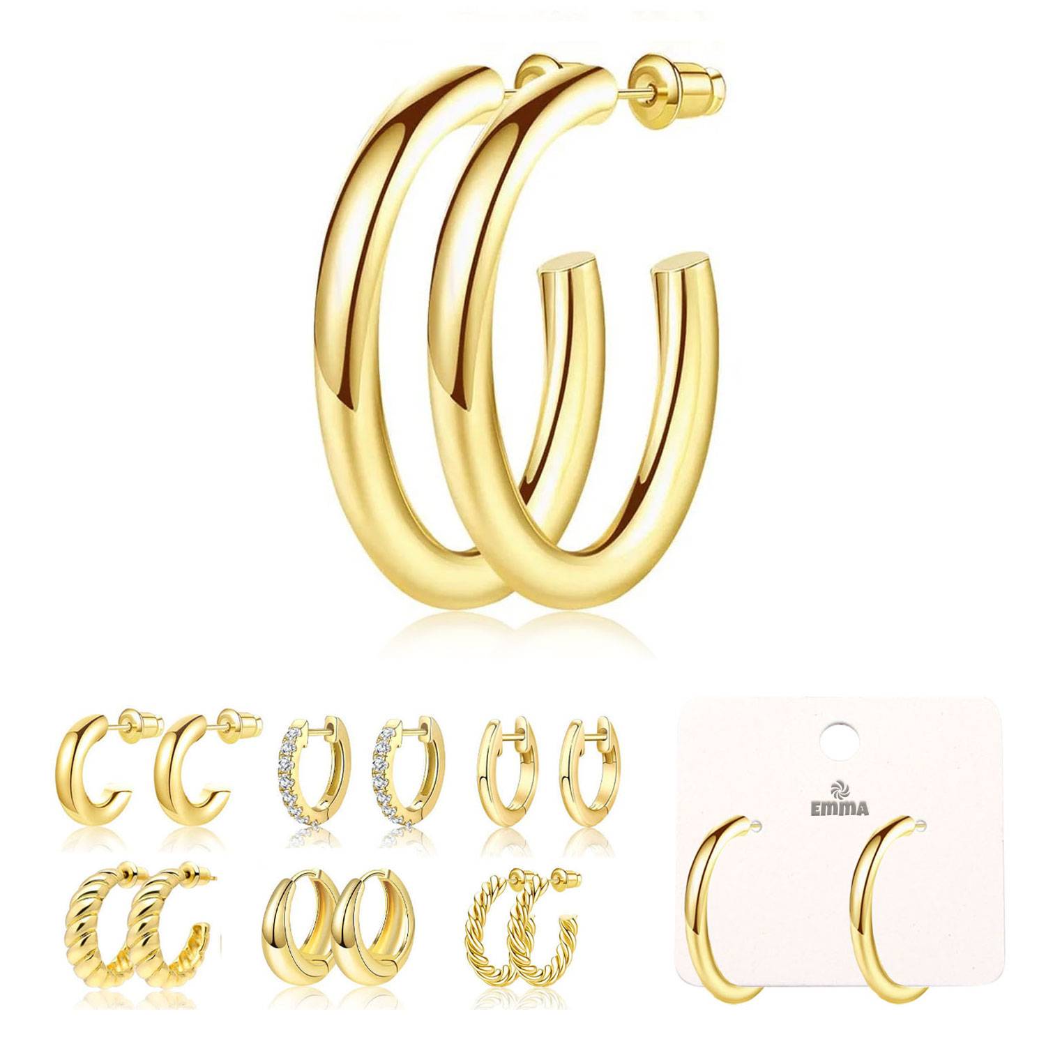 Vintage Chic Brass Hoop Earrings