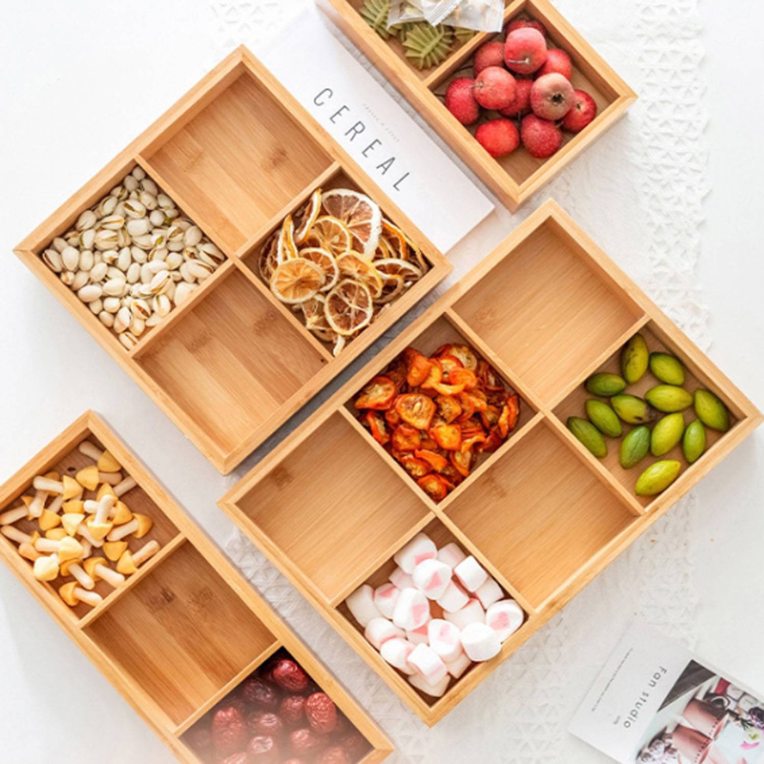 Multi-Compartment Non-Toxic Safe Wooden Food Tray - Image 6