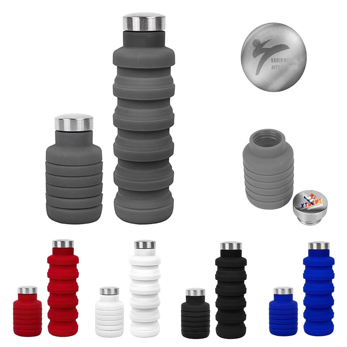 17 oz Collapsible Silicone Water Bottle