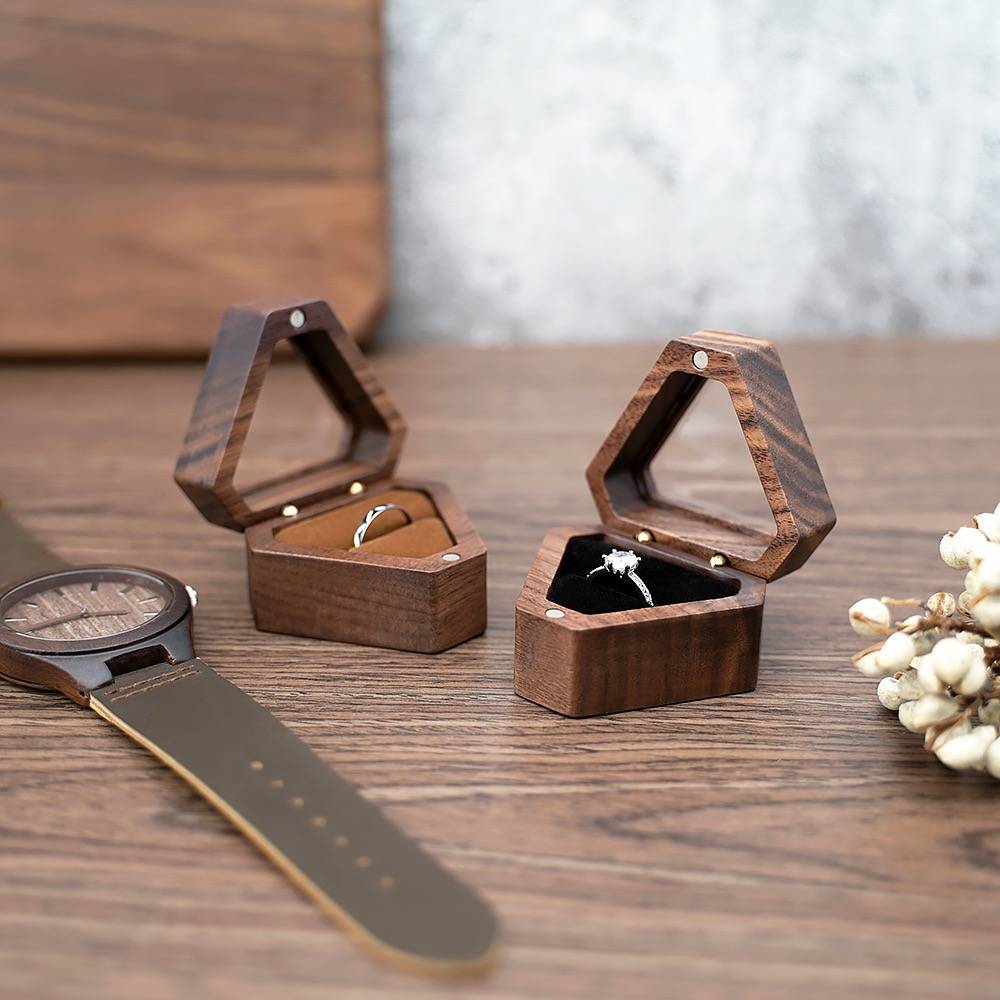 Wood Ring Box(Triangle Shape) - Image 6