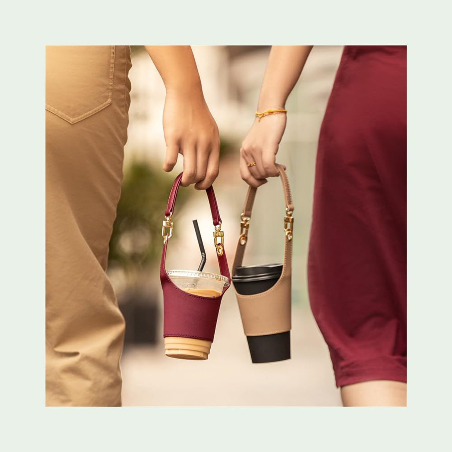 PU Coffee Cup Sleeve Carrier Holder - Image 4