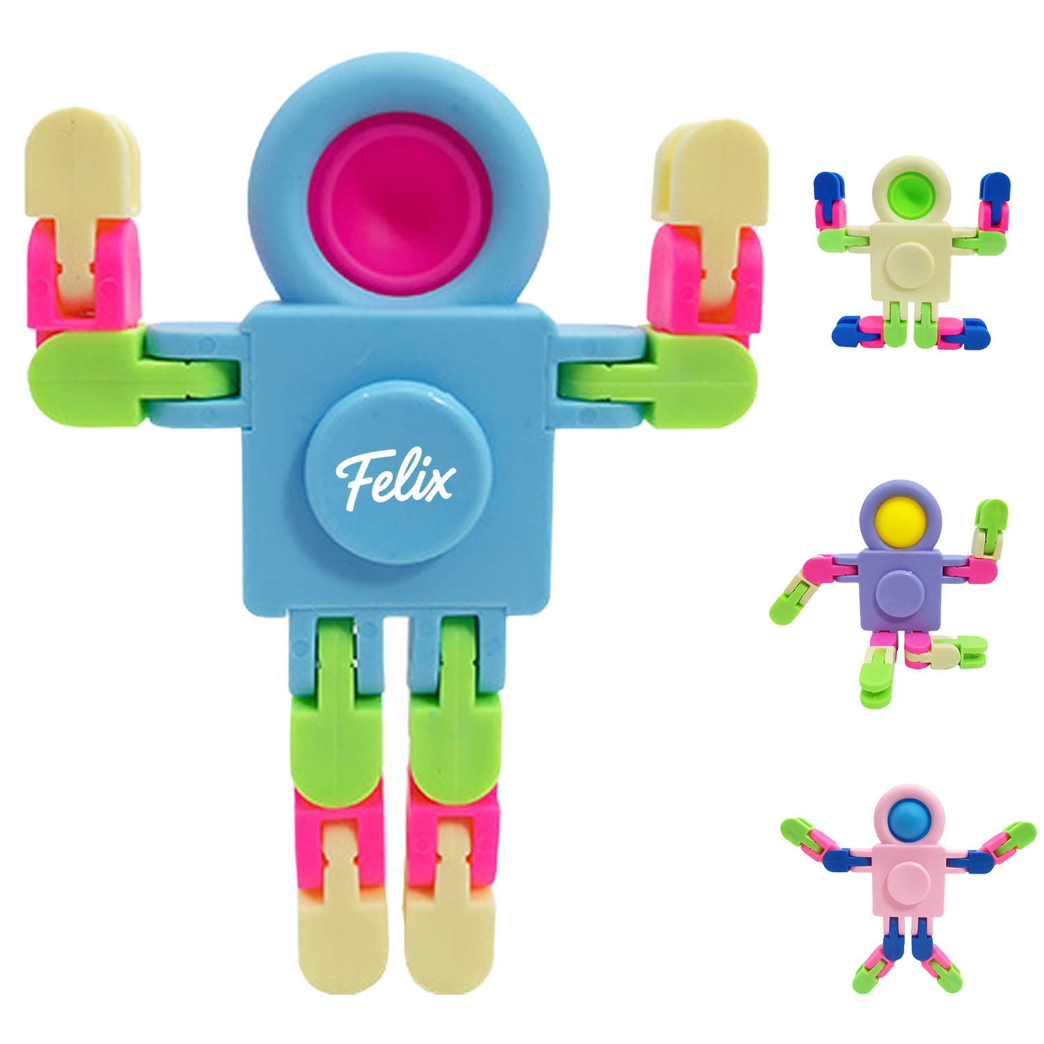 Mechanical Transforming Astronaut Spinning Toy