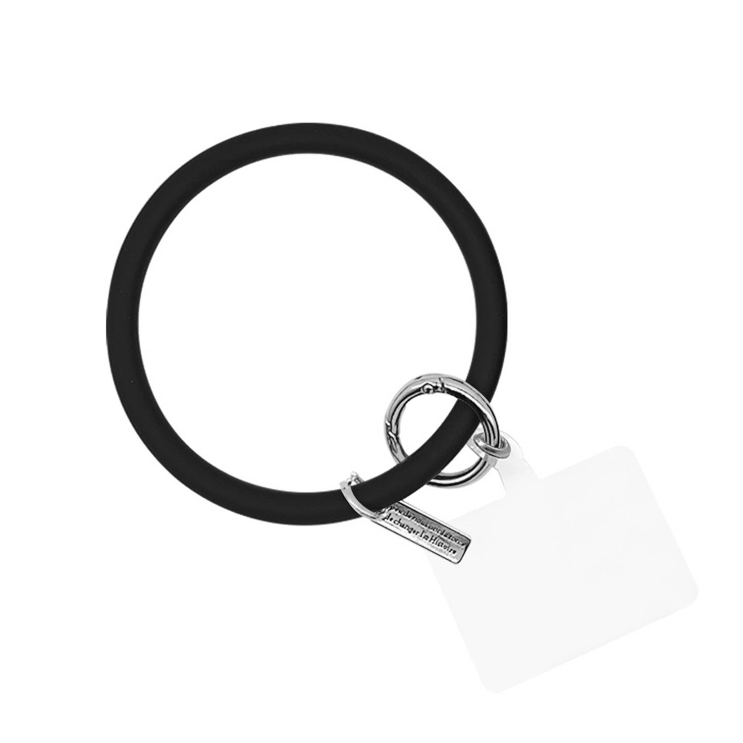 Round Silicone Bracelet Keychain - Image 5