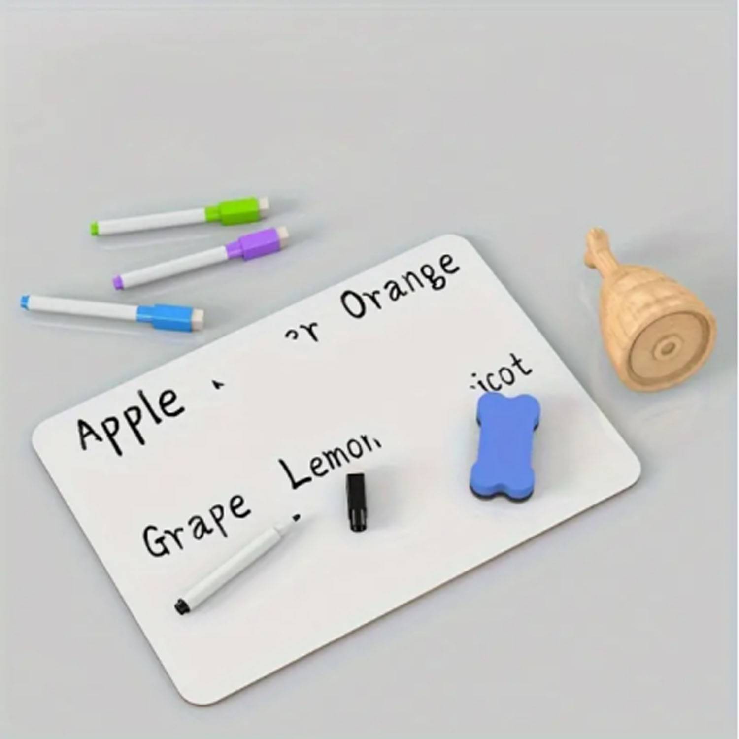 Small Double-Sided Reusable Erasable Plastic White Board - Image 4