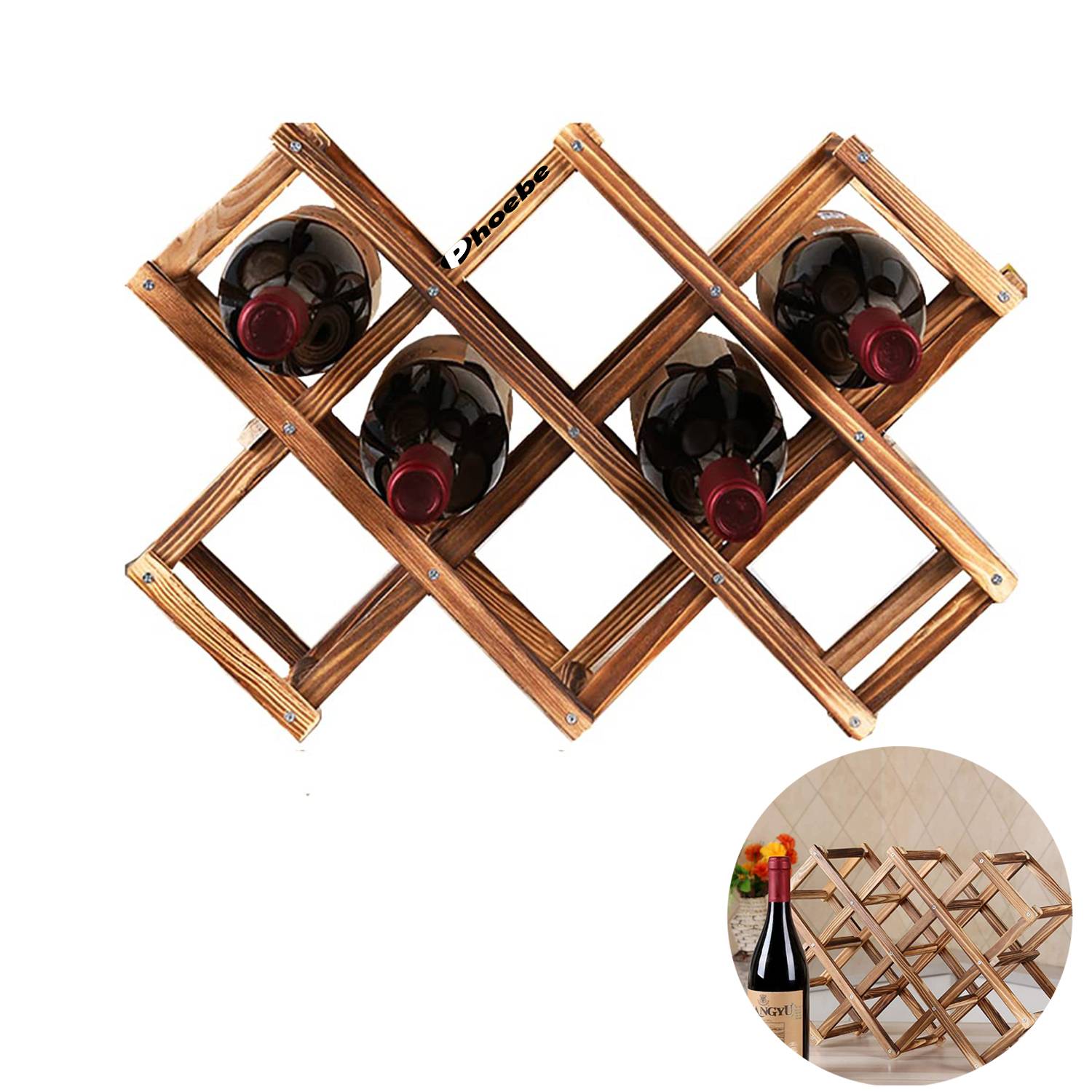 Bottle Wine Rack Free Standing Floor