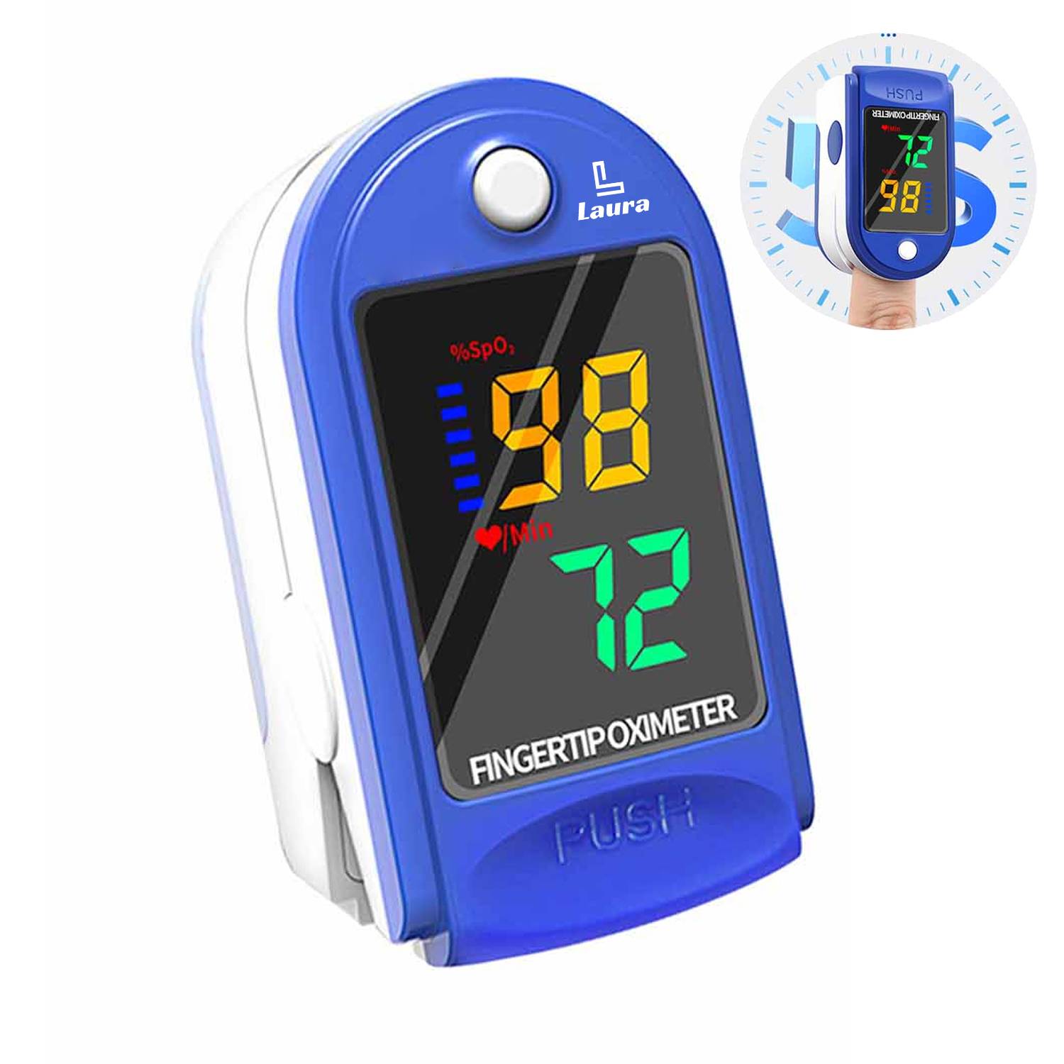 Finger clip pulse monitor oximeter