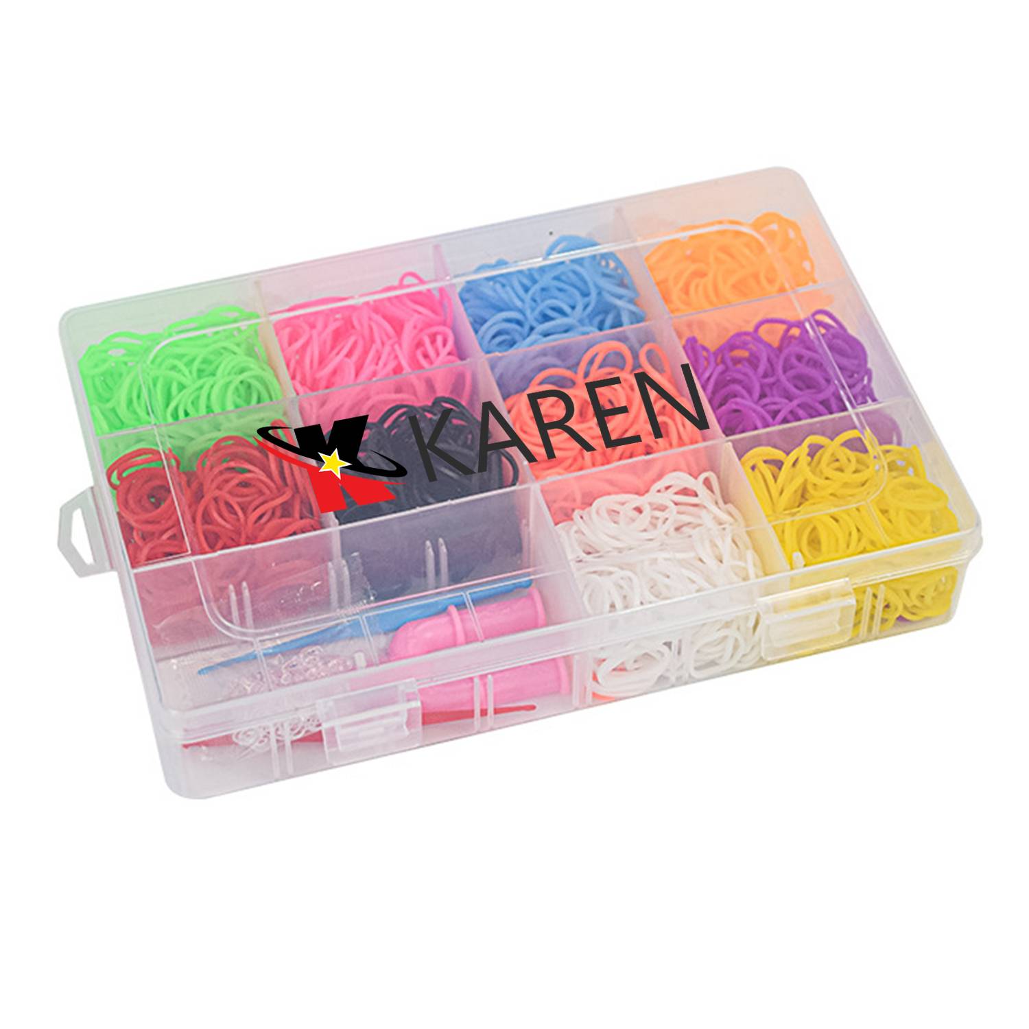 15 Small Grid Rubber Band Bracelet Kit