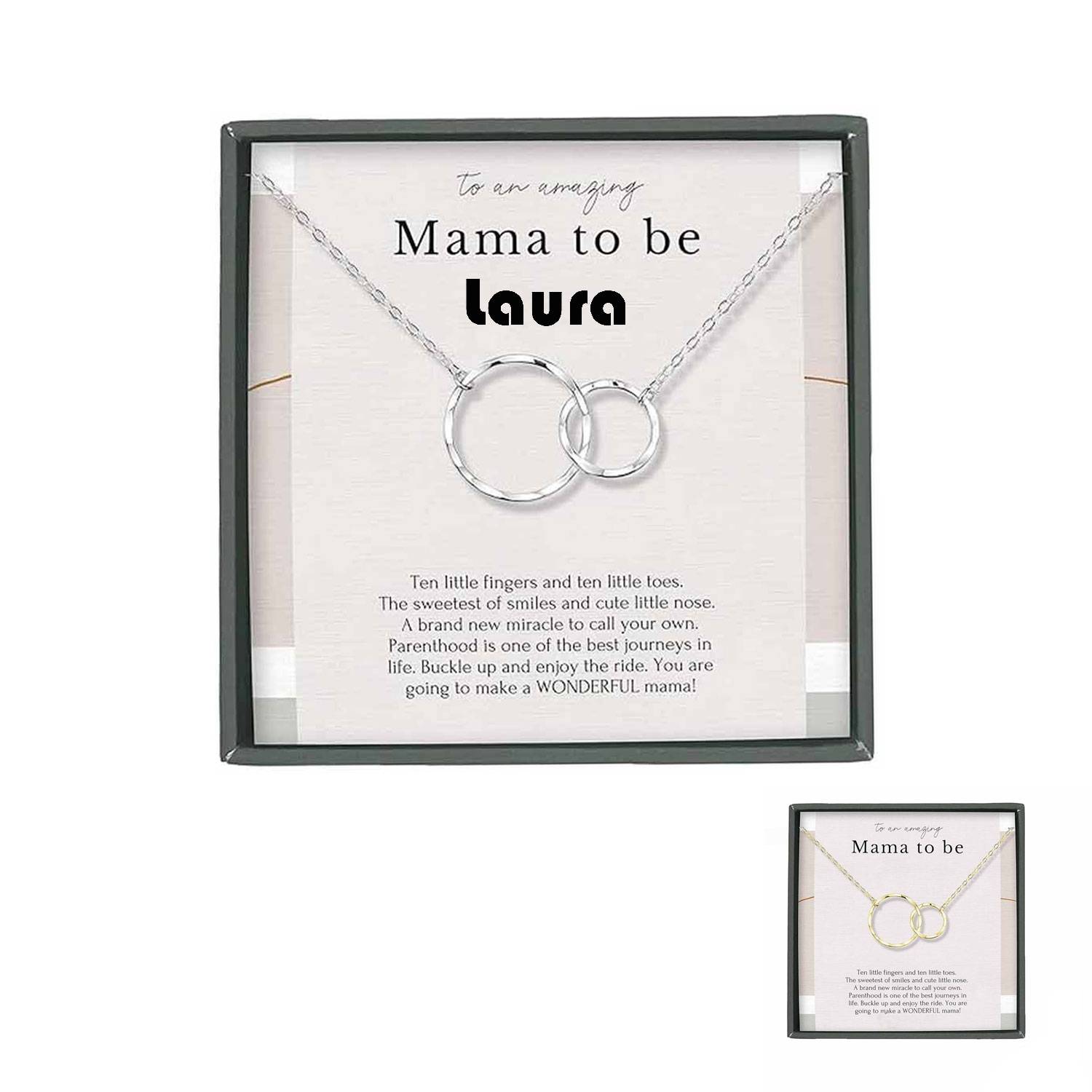 S925 silver five-ring cross necklace