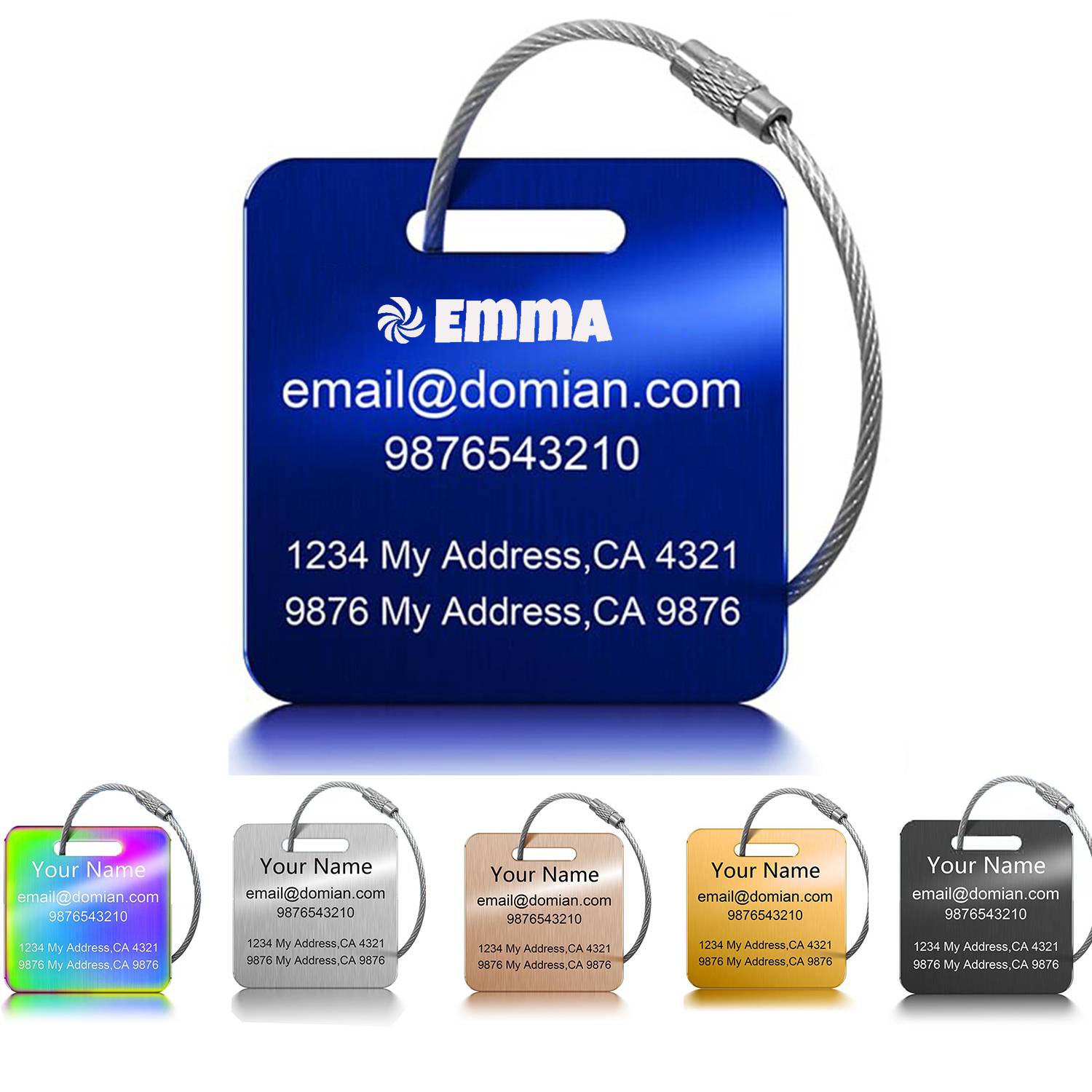 Stainless Steel Travel Luggage Tag