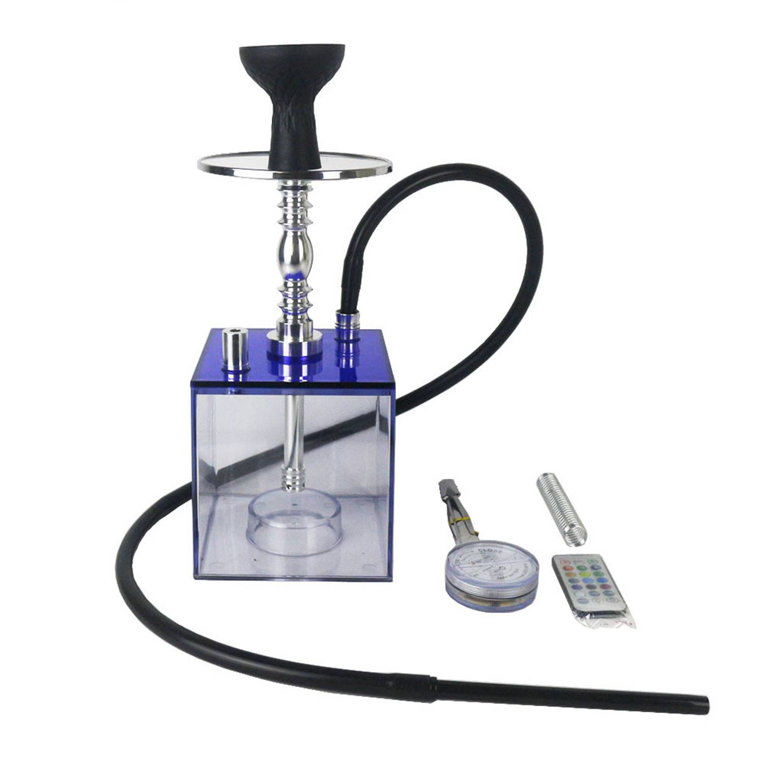 Led Light Cube Hookah with two hoses - Image 5