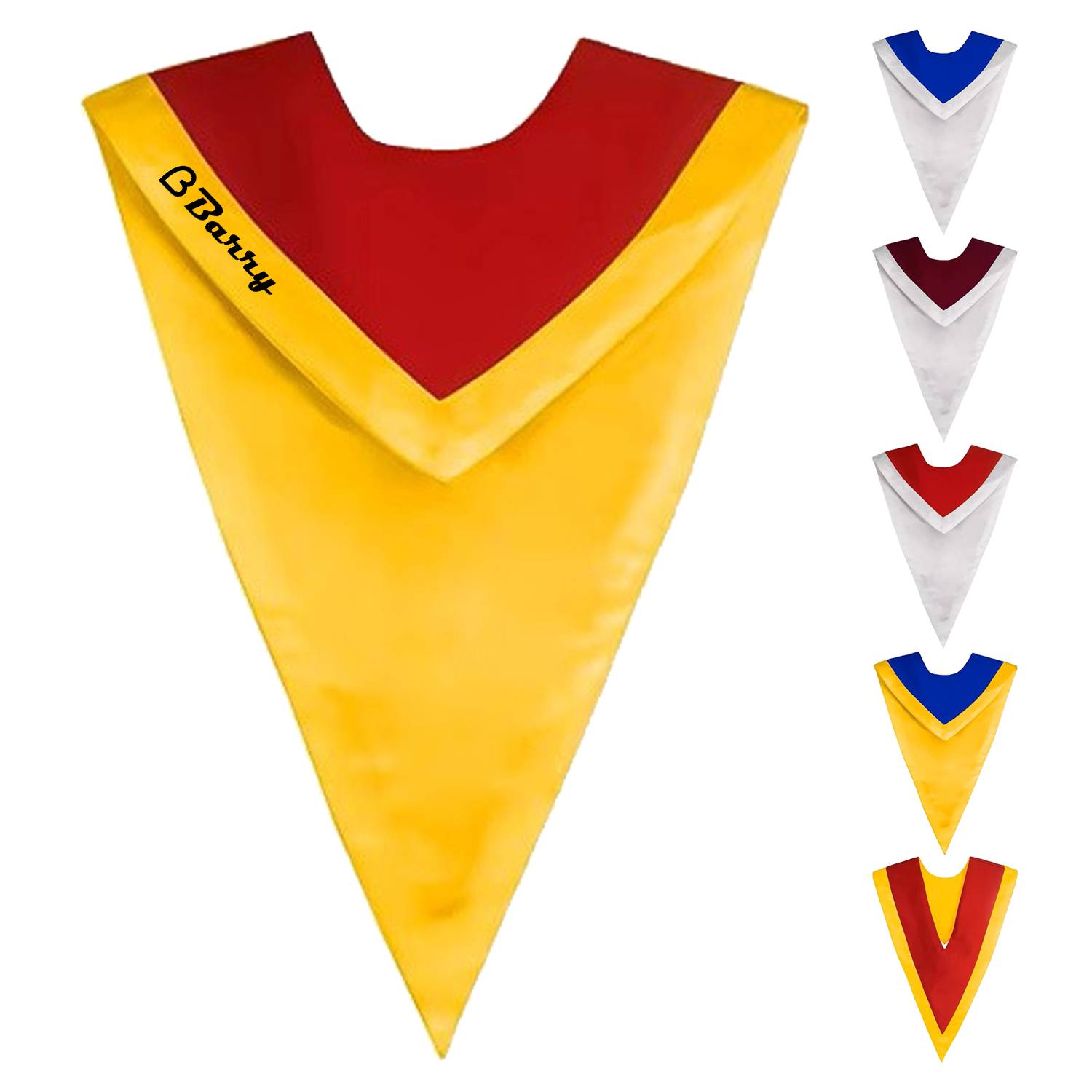 Two Tone V-shaped Graduation Stole