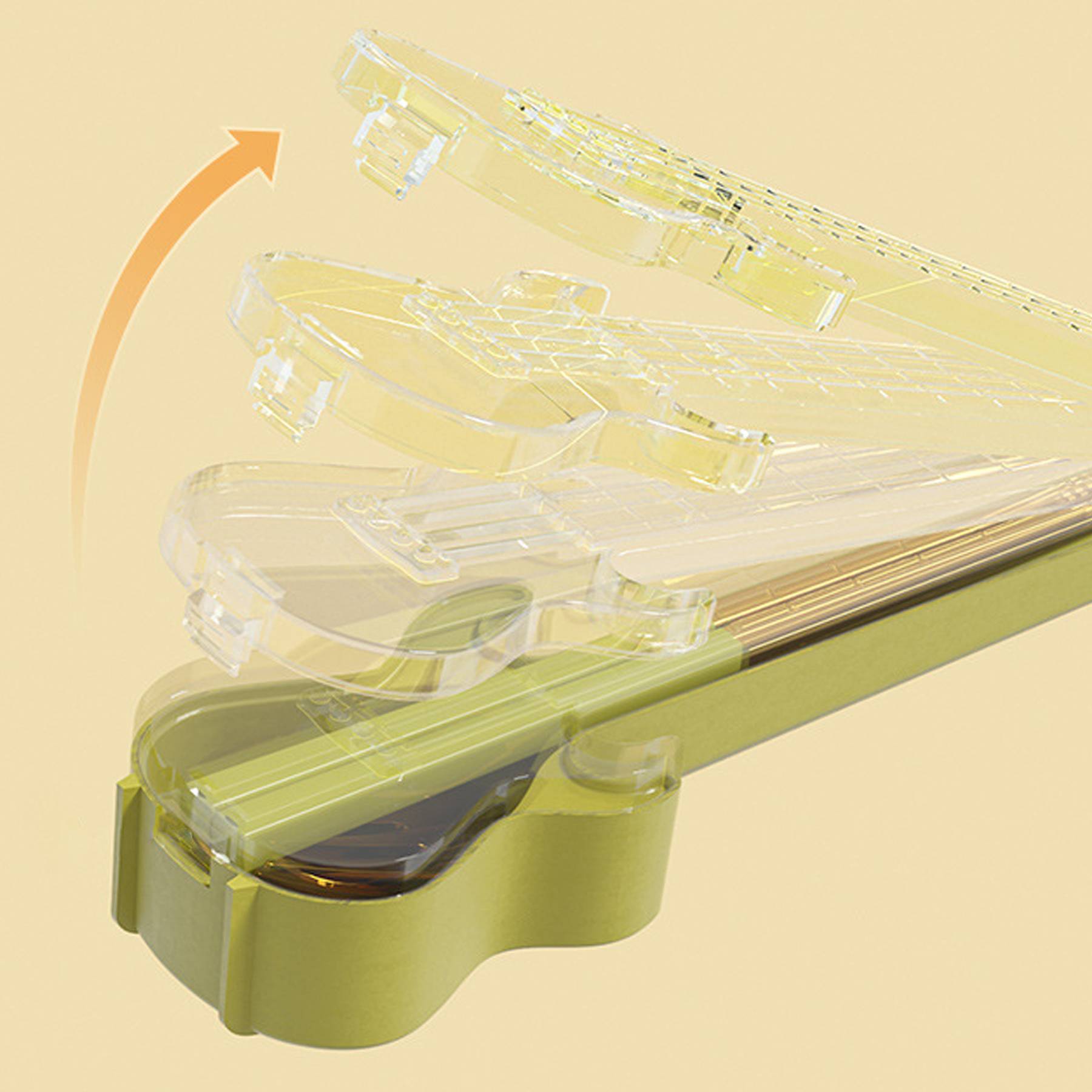 Stainless steel guitar portable cutlery set - Image 4