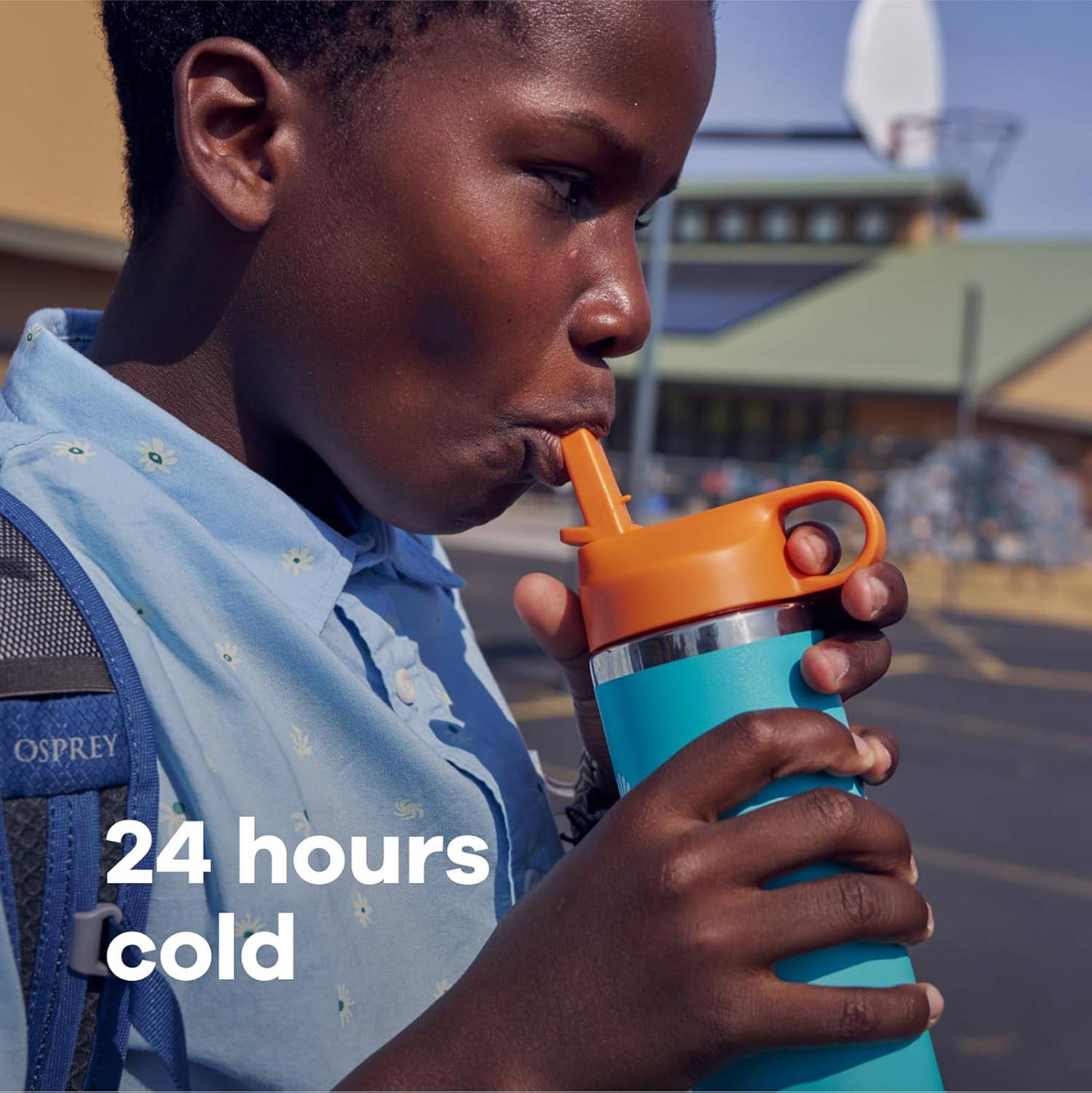 26Oz Stainless Steel Insulated Kids Water Bottle W/ Straw - Image 6