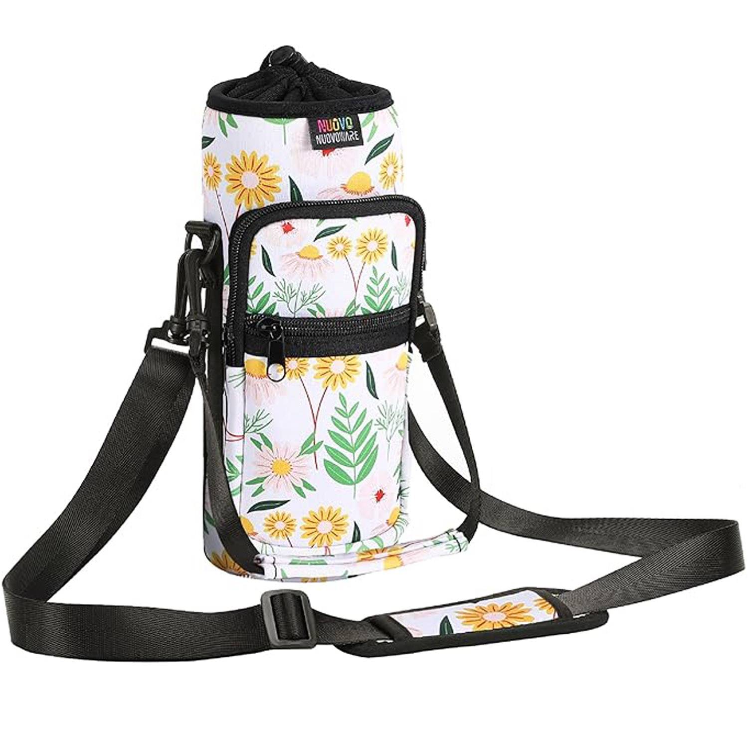 40oz Neoprene Water Bottle Carrier Bag w/ Phone Pocket - Image 5