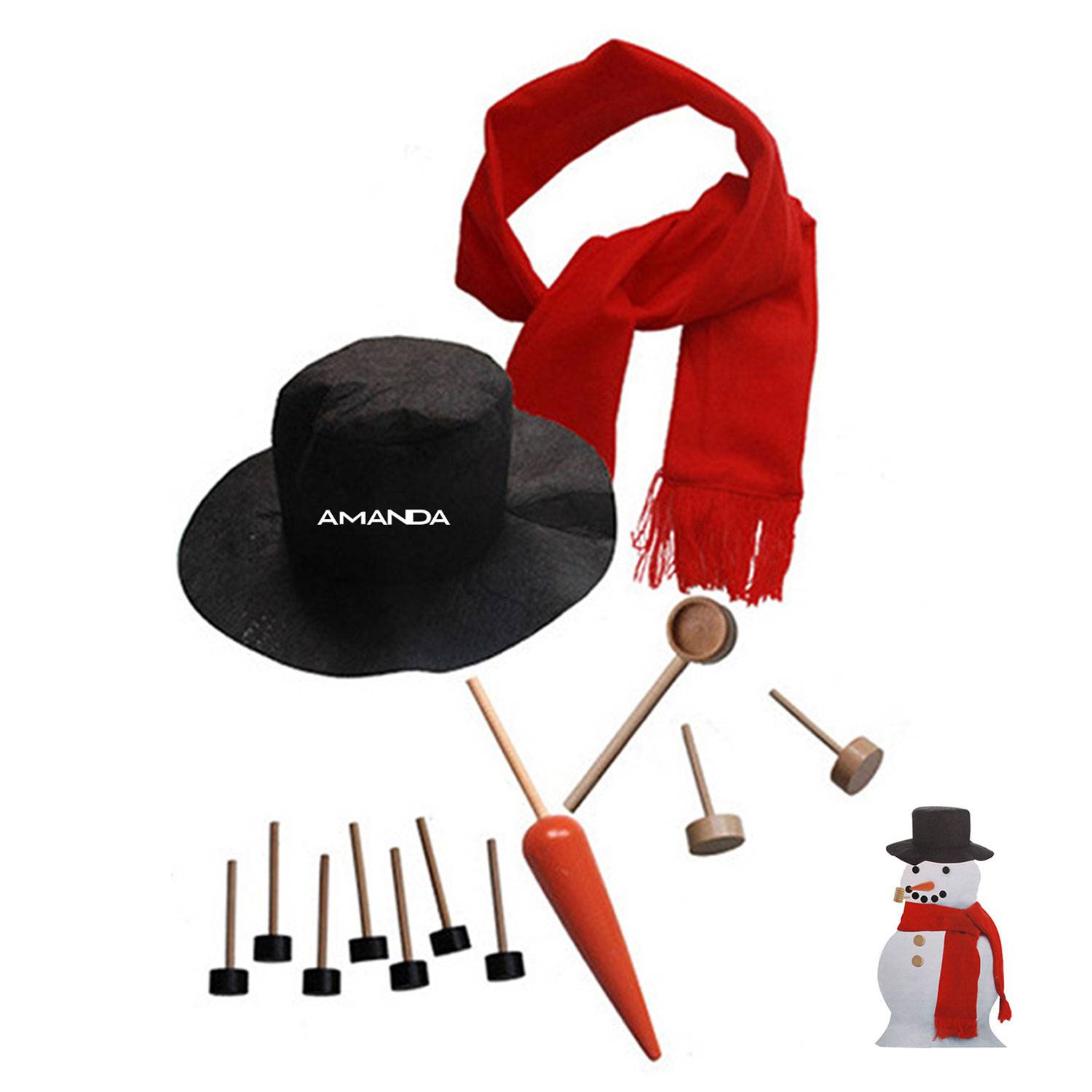 13 Piece Christmas Snowman Decorating Kit Outdoor Decoration