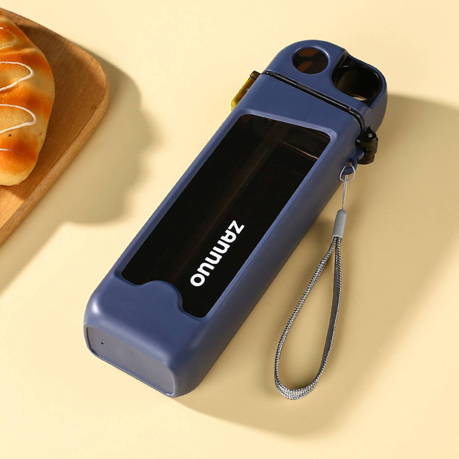 12oz Square Water Bottle w/ Straw - Image 7