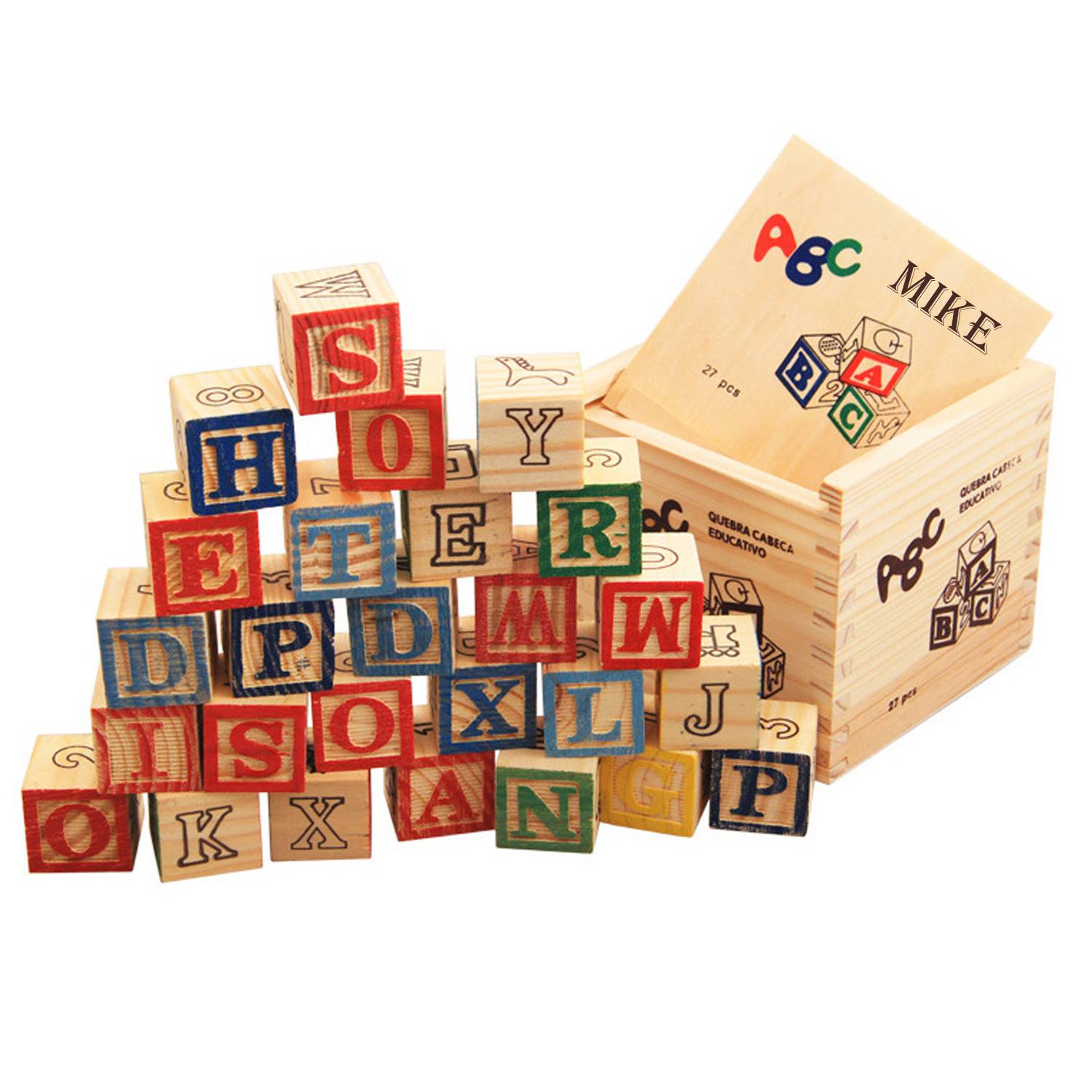 27 pcs Three-dimensional blocks with box for children
