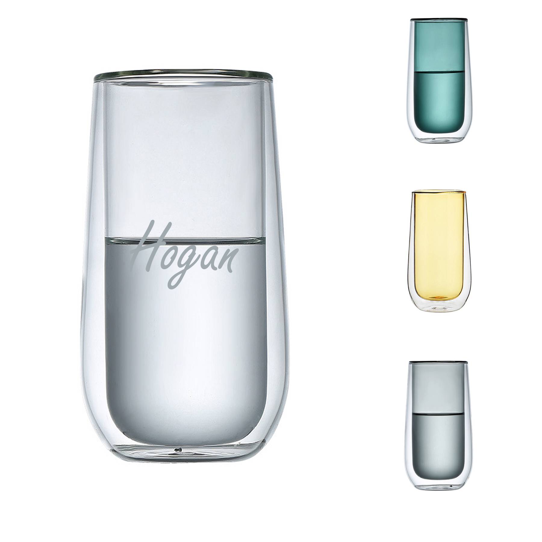 Thickened double-layer heat-insulated transparent glass cup